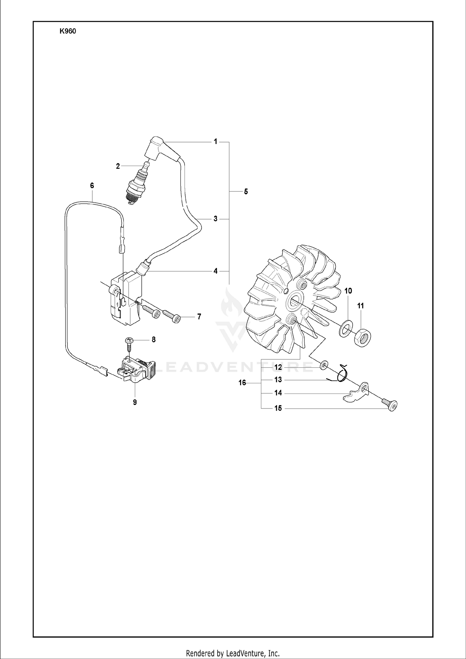 Spark Plug And Flywheel And Ignition Module