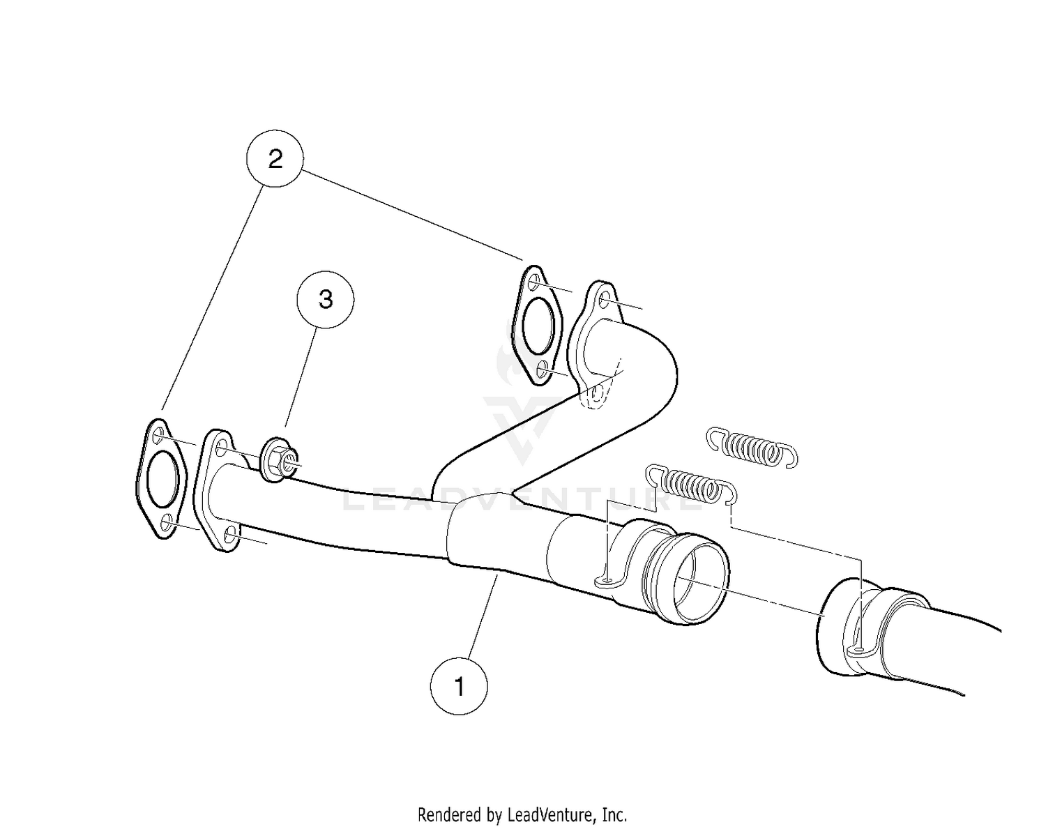 Exhaust Header-Honda Gas