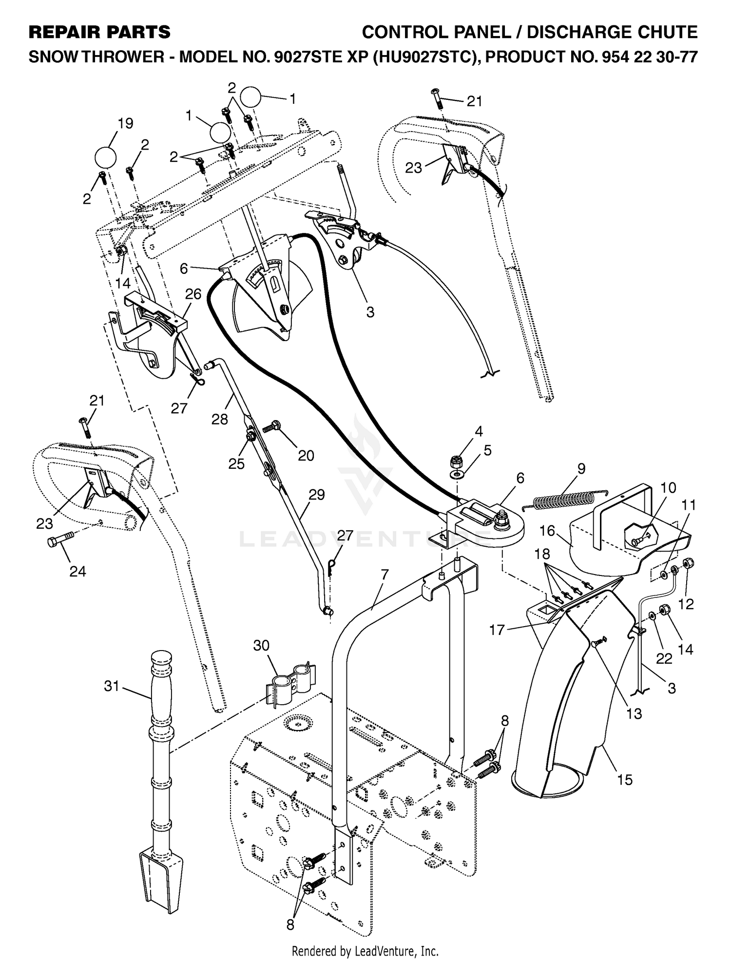 CONTROL PANEL & DISCHARGE CHUTE