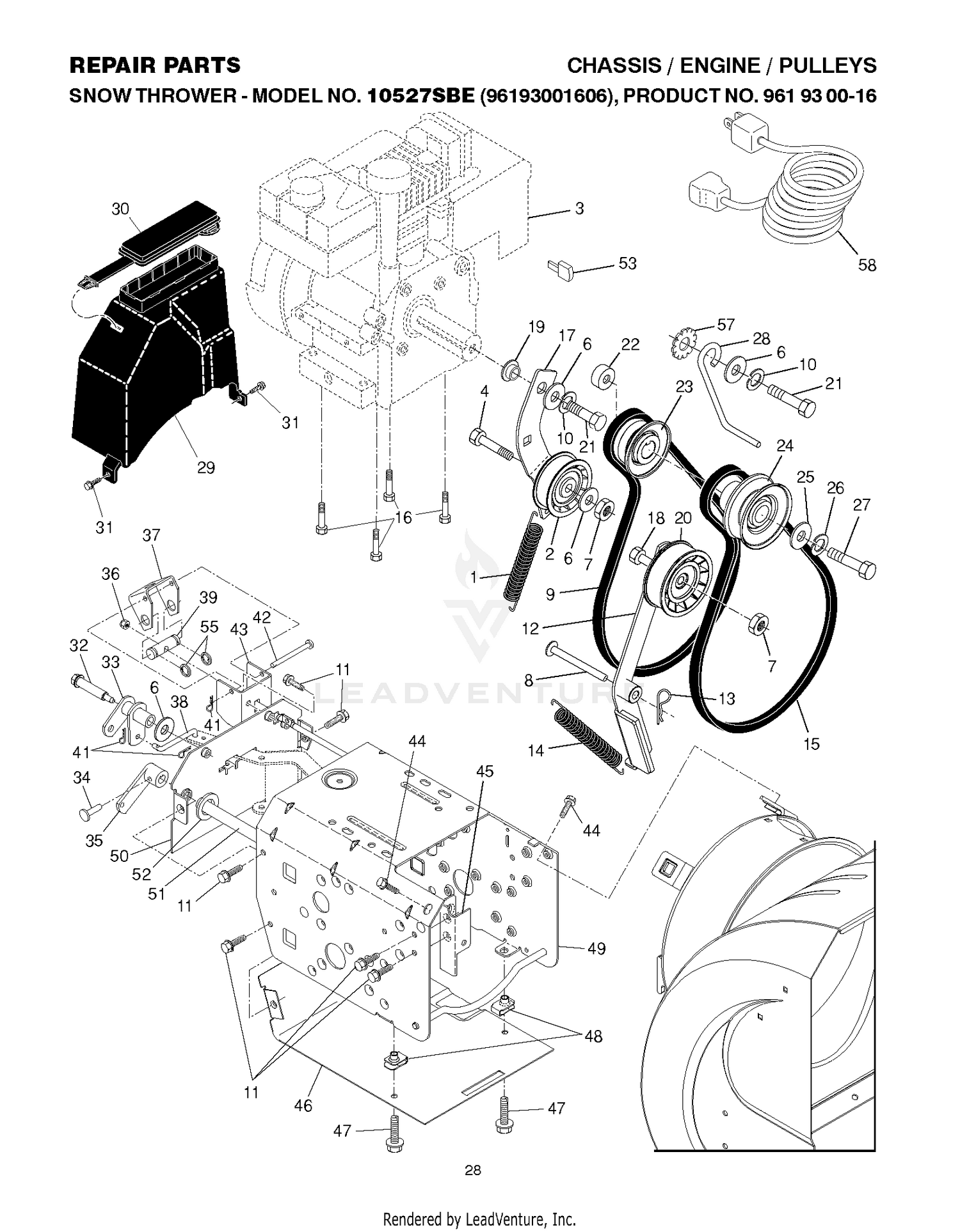 "CHASSIS, ENGINE & PULLEYS"