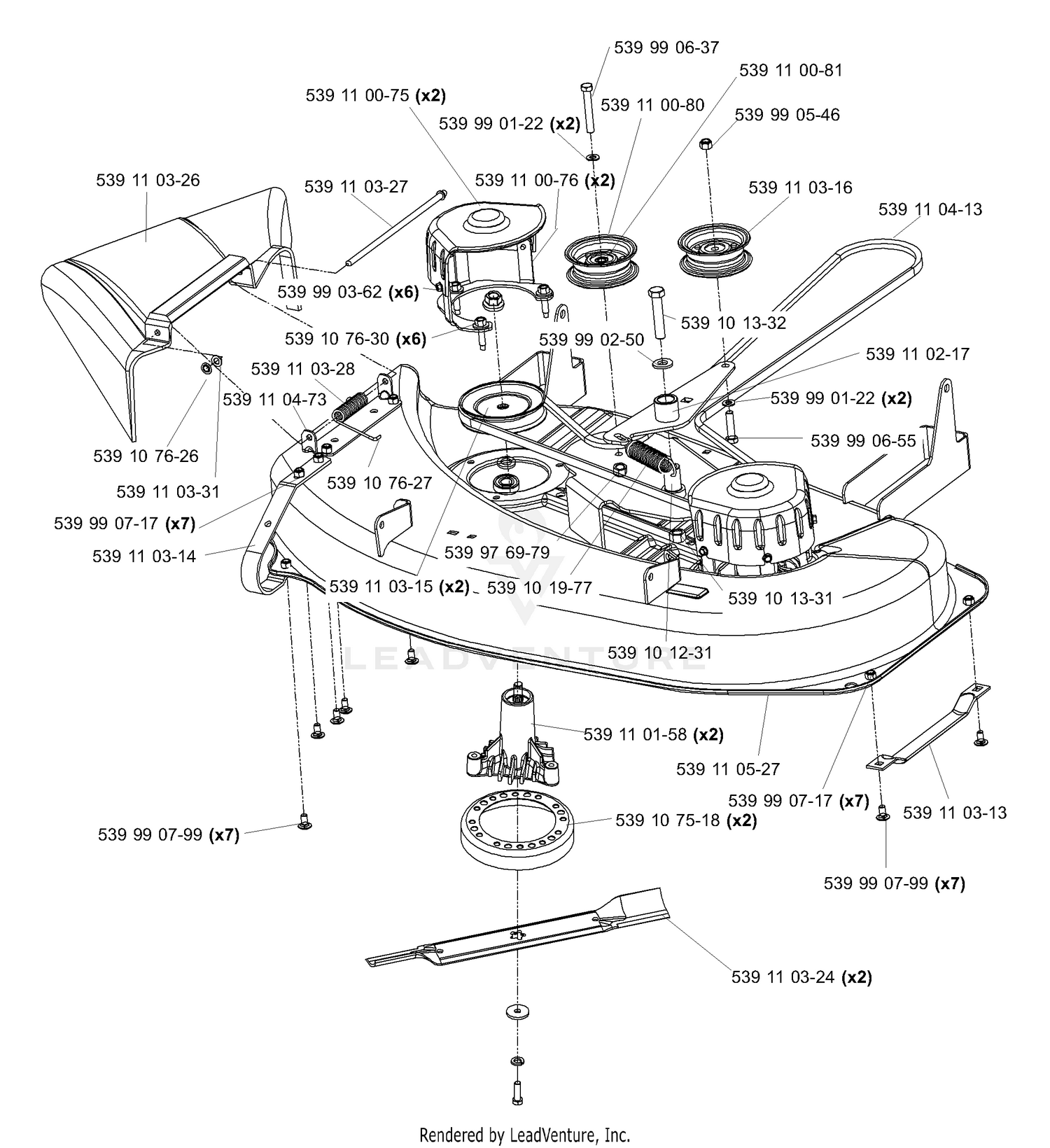 Deck Assembly 38"