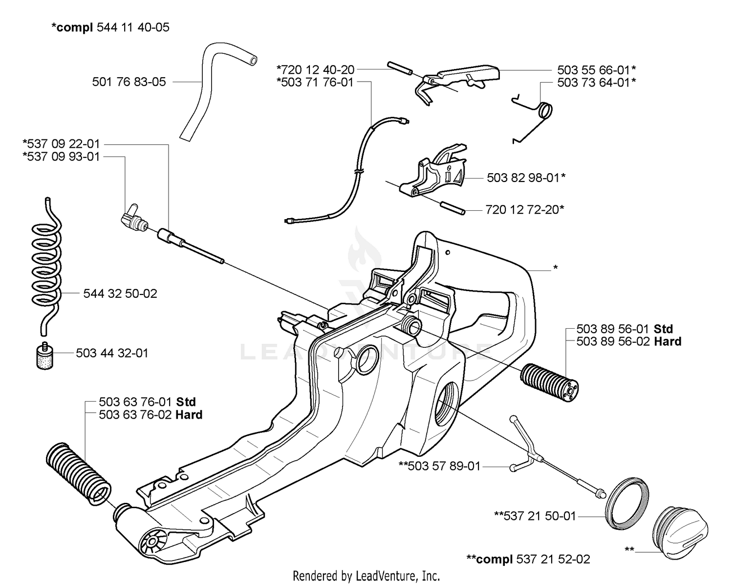 Fuel Tank/Rear Handle