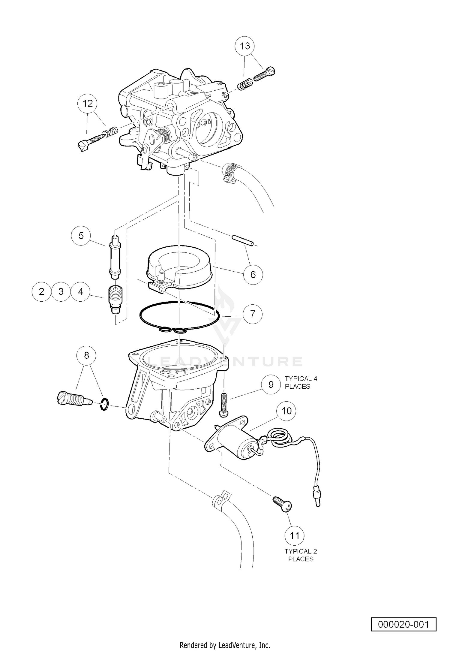 Carburetor Assembly, Honda Gasoline Vehicles