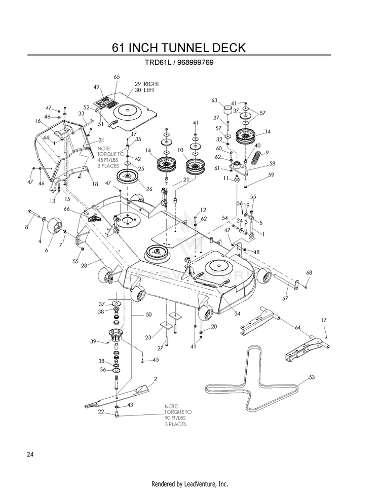 Husqvarna CUTTING DECK ZERO TURNS 968999769 (200712) Commercial Zero