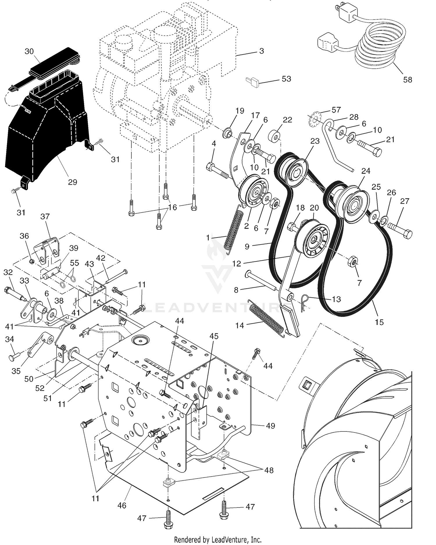 Chassis / Engine / Pulleys