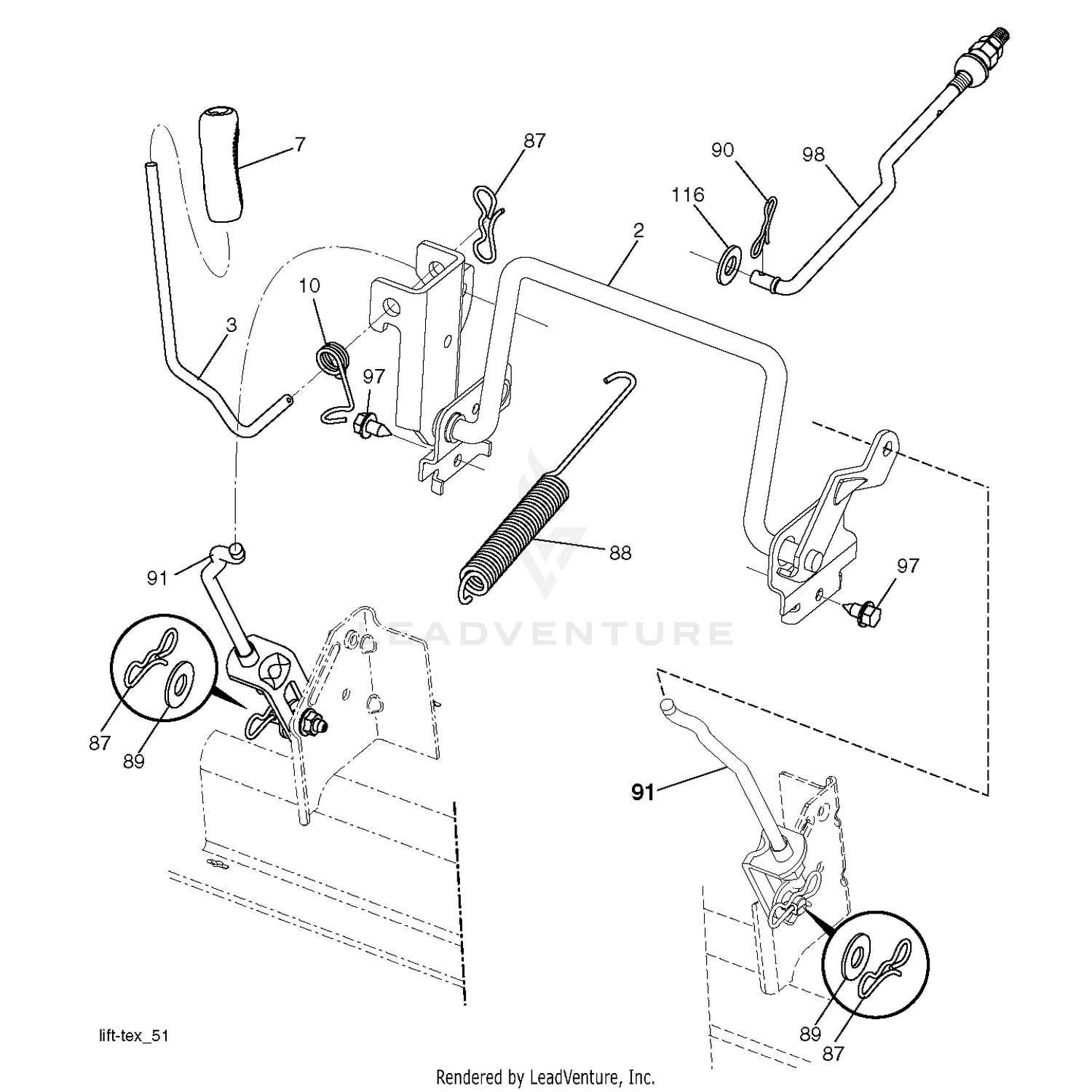 MOWER LIFT / DECK LIFT