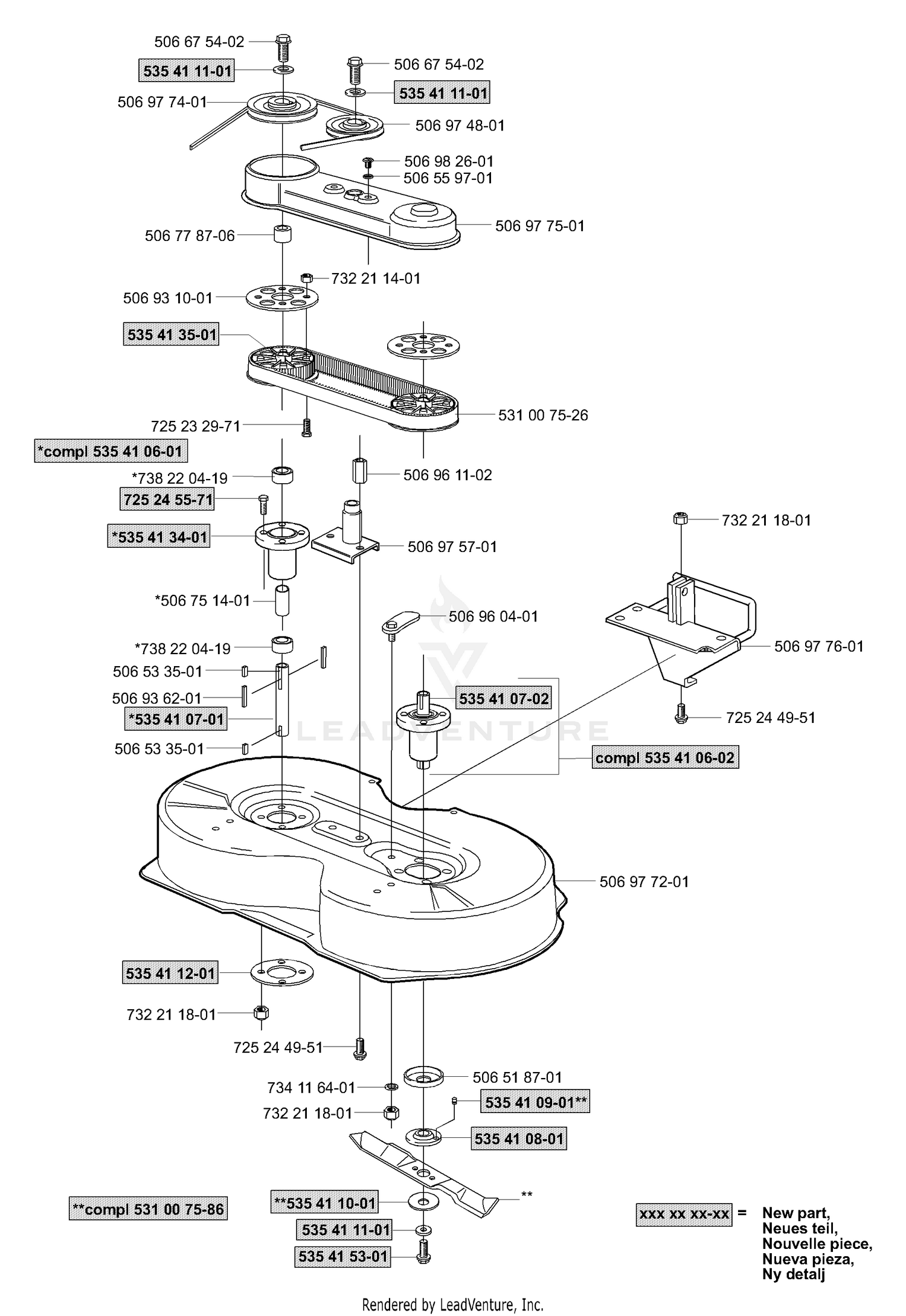 Deck Assy (36" Mulch)