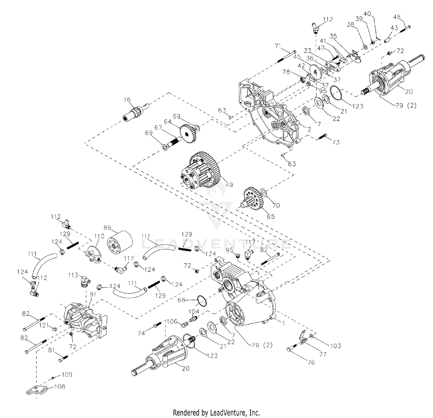 Transaxle Hydro Gear Model Number 222-3010