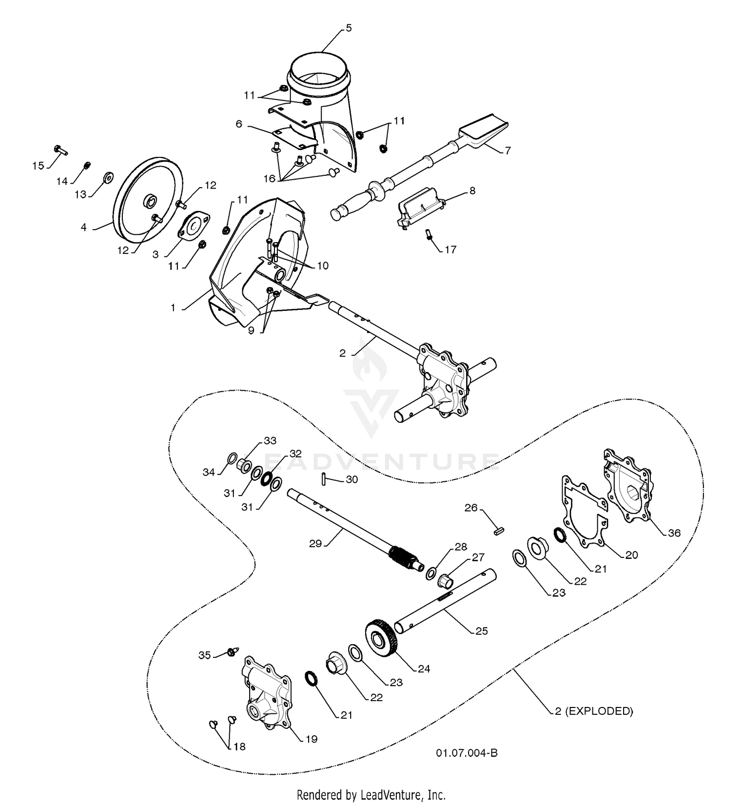 Impeller/Auger Gearbox