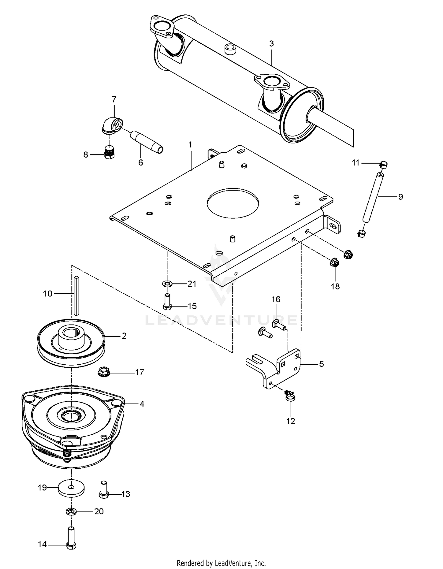 ENGINE MOUNTING, GUARDS & MUFFLER