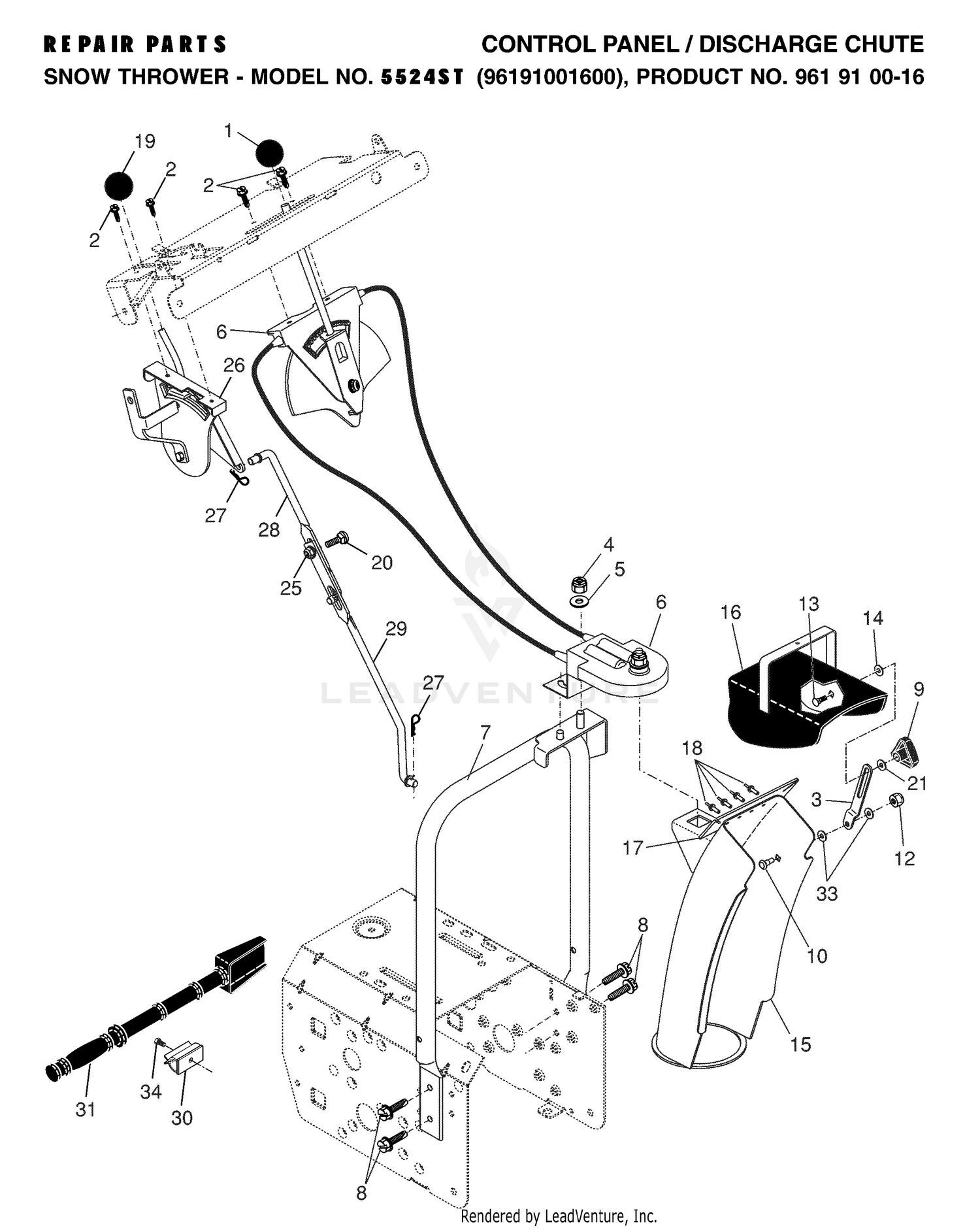 CONTROL PANEL & DISCHARGE CHUTE