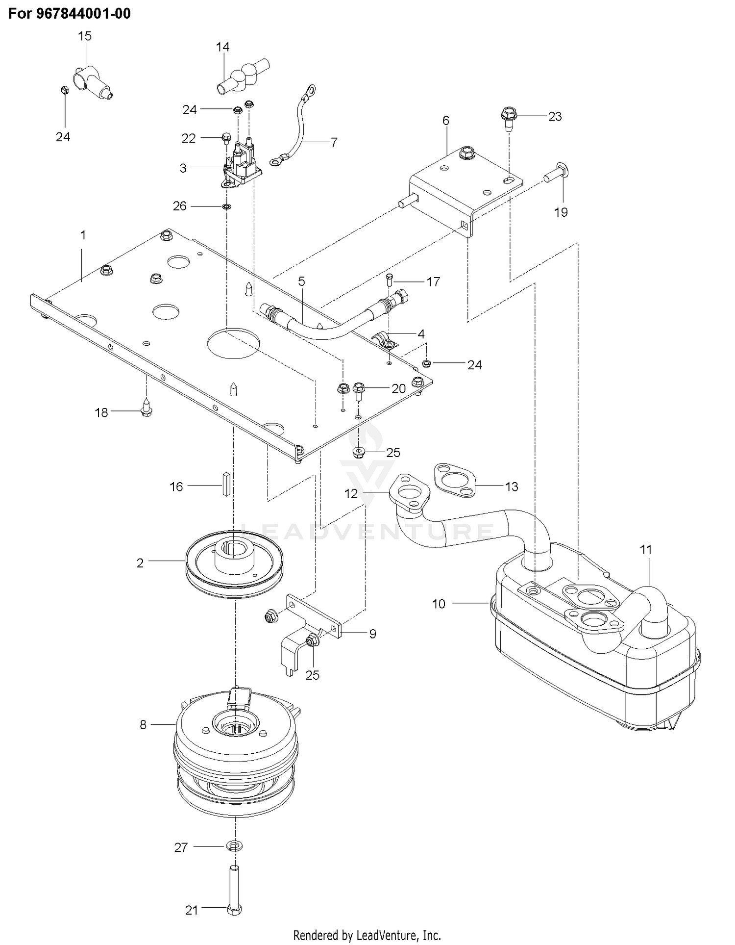 ENGINE MOUNTING, GUARDS & MUFFLER 3