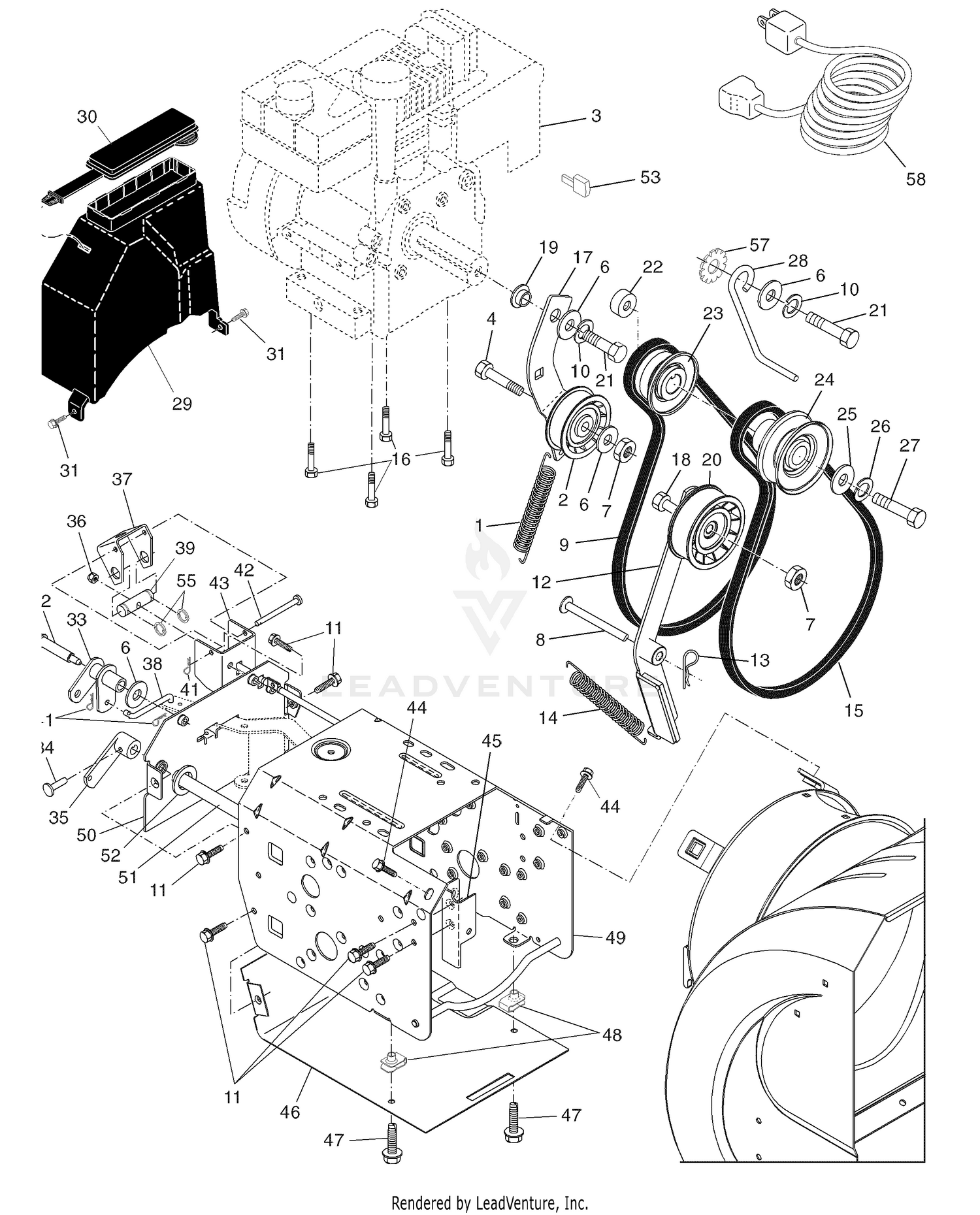 Chassis / Engine / Pulleys