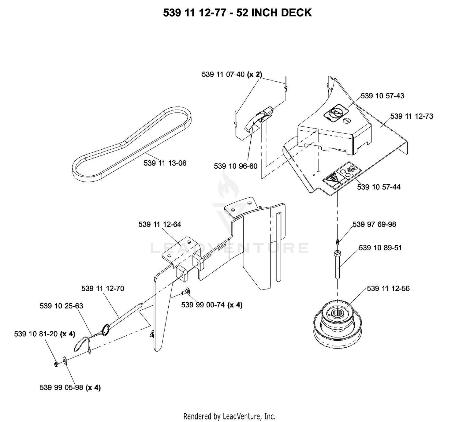 Accessory Drive Kit 539111277 - 52 Inch Deck