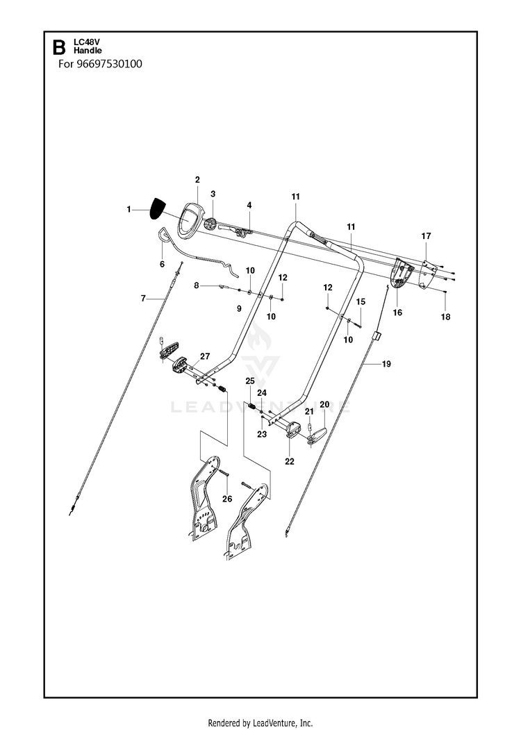 Husqvarna LC48 V Walk Behind Mower | Partswarehouse