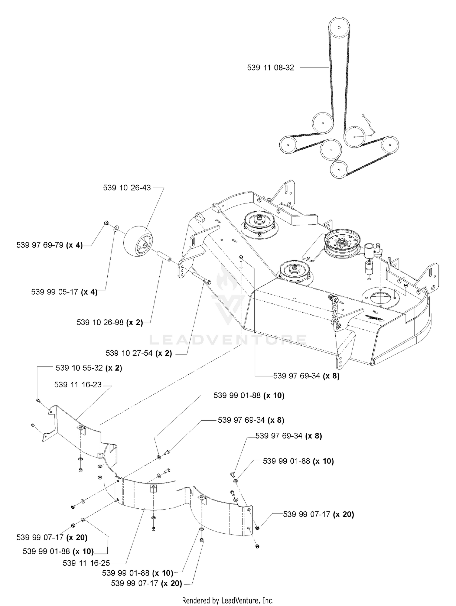 Deck Assembly (42") (Part 2)