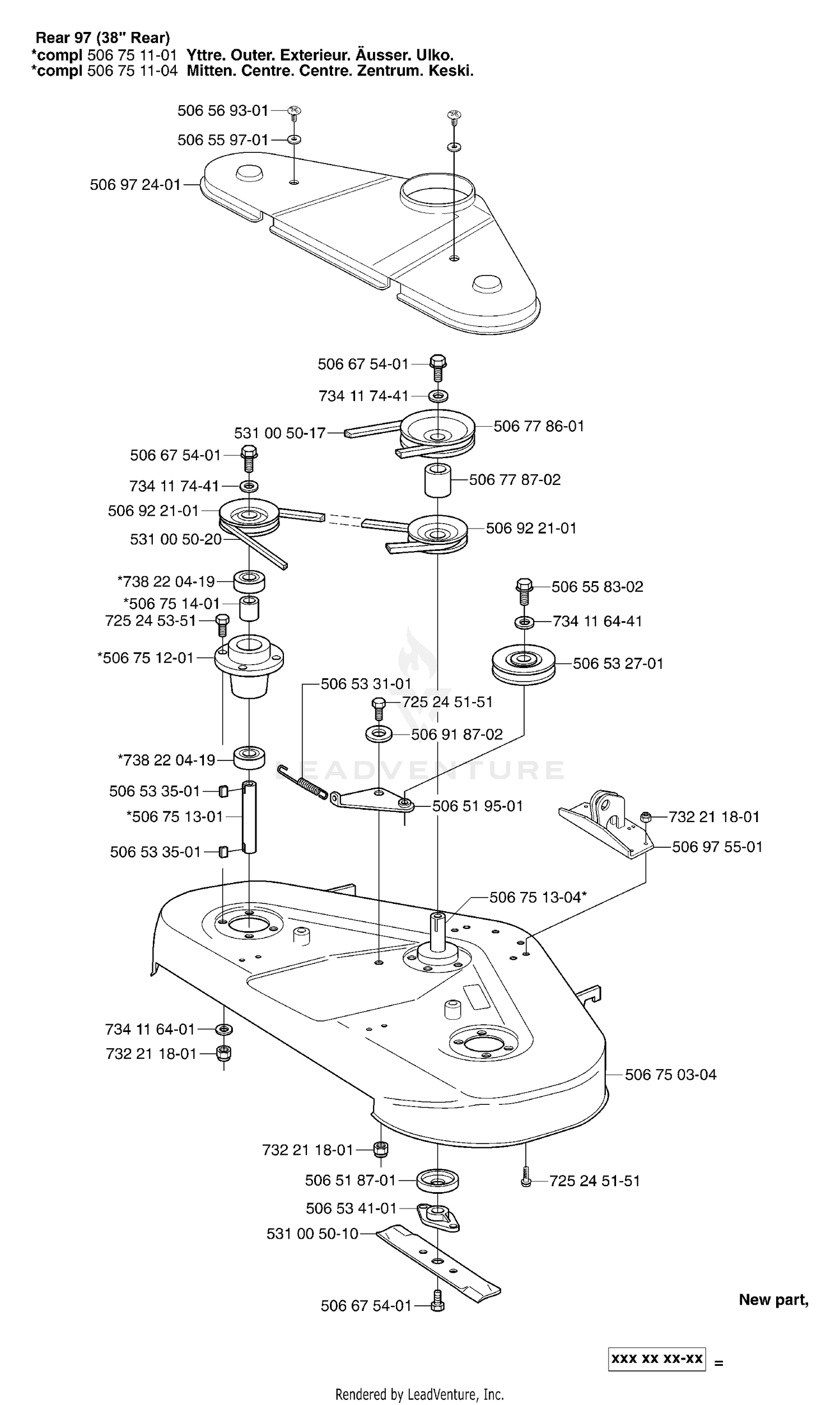 Deck Assy.-38" Rear Discharge