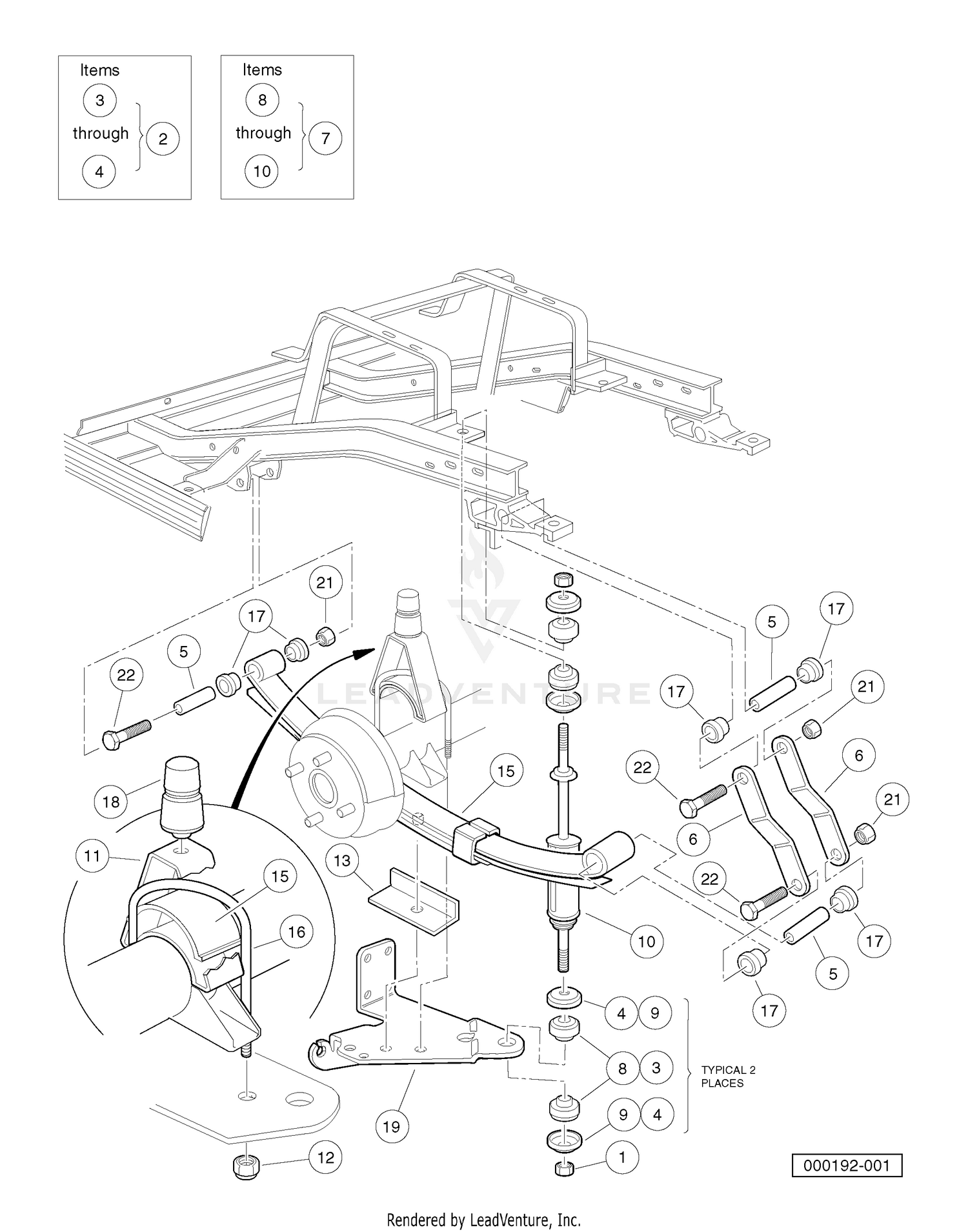 REAR SUSPENSION - VEHICLES WITH TWO-WHEEL BRAKES