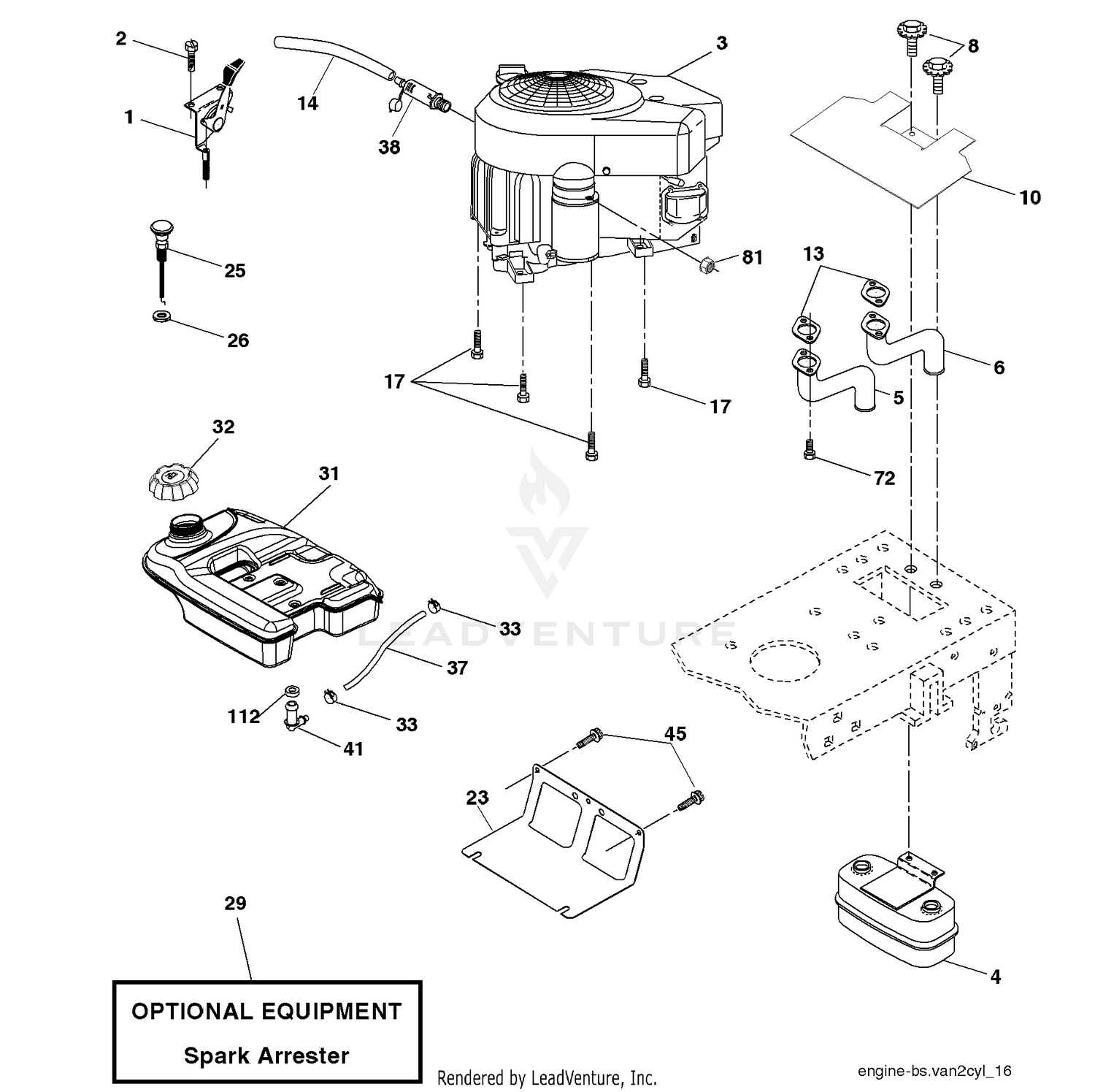 Engine/Fuel Tank/Muffler