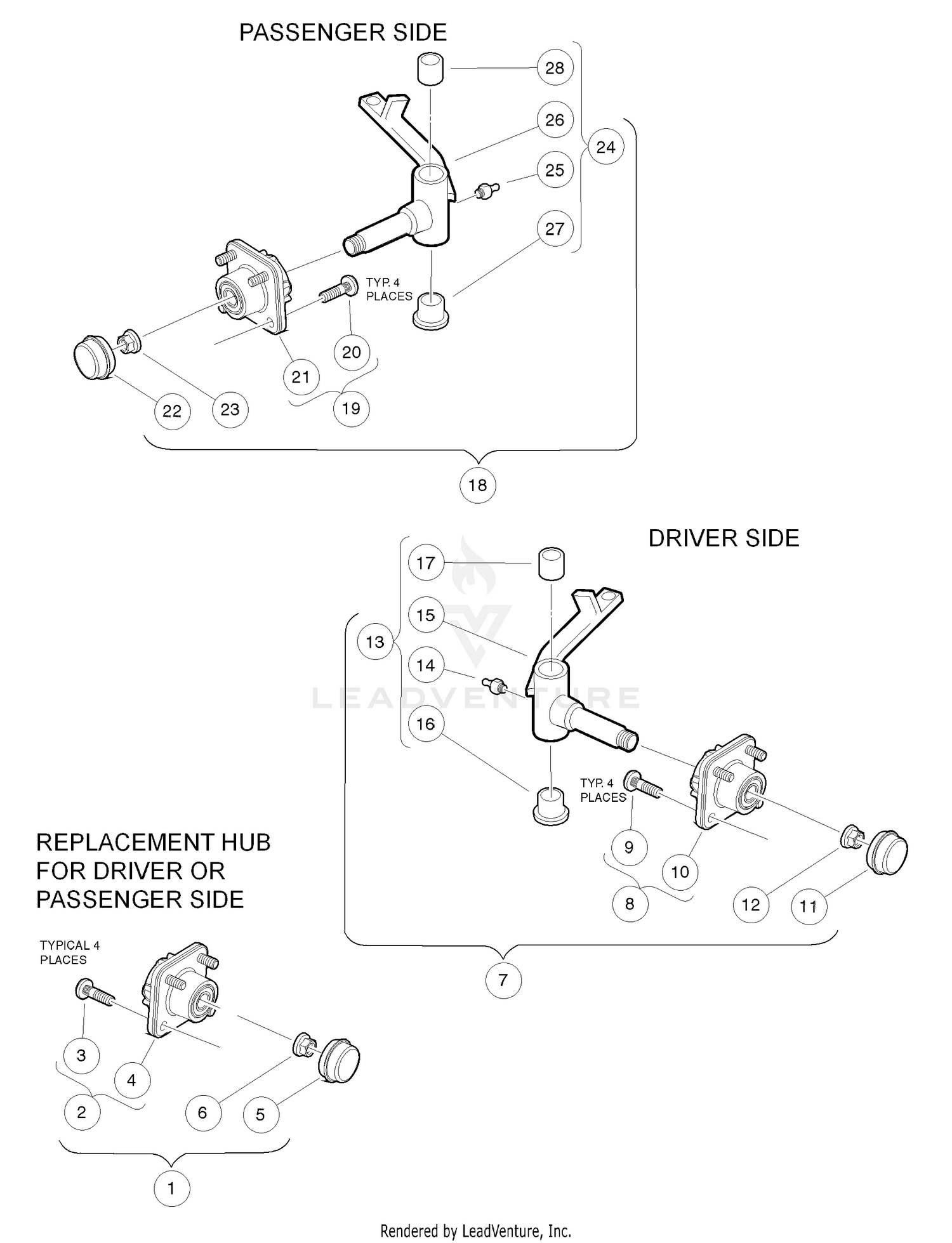 Front Suspension - Front Hub Assembly