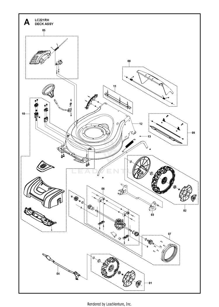Husqvarna LC 221RH 967993601 (201912) Walk Behind Mower Partswarehouse