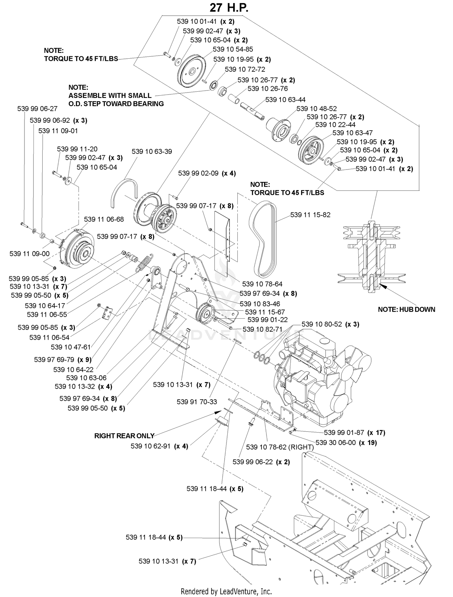 Engine Assembly 27 H. P.