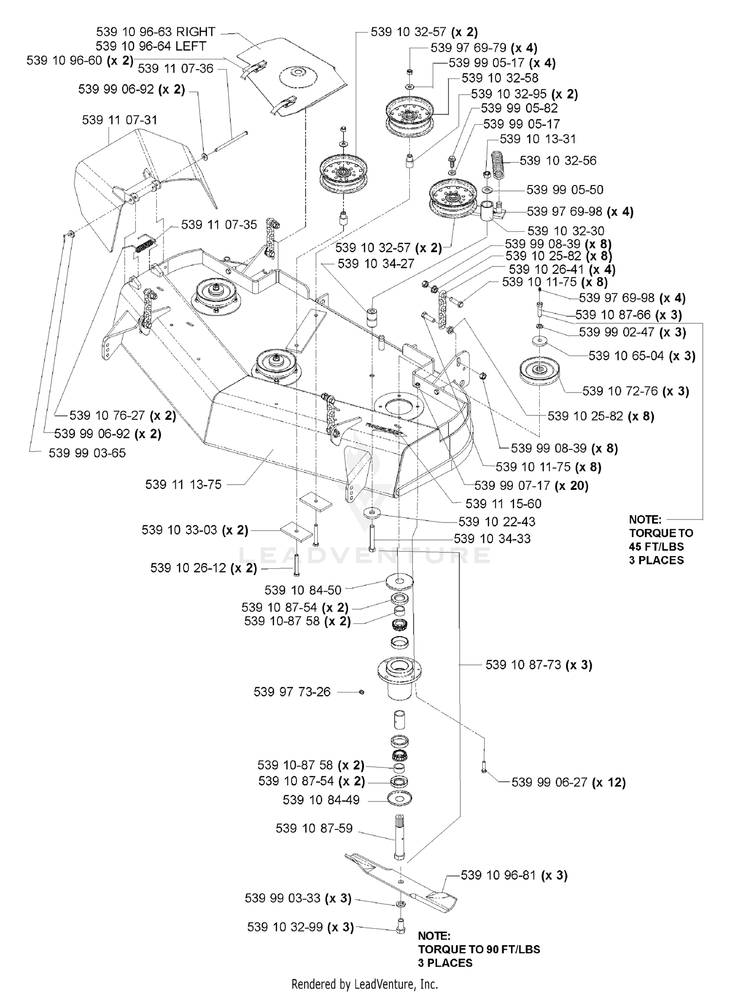 Deck Assembly (42") (Part 1)