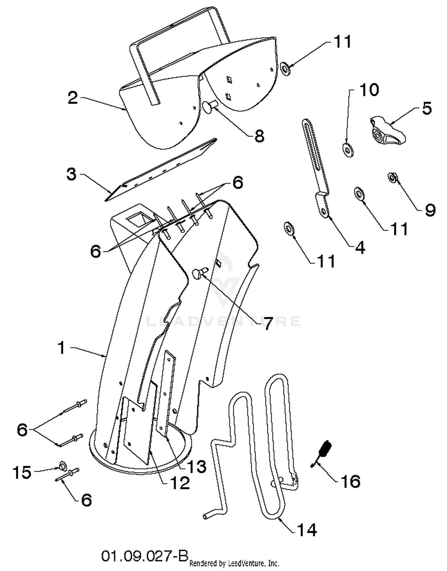 CONTROL PANEL DISCHARGE CHUTE