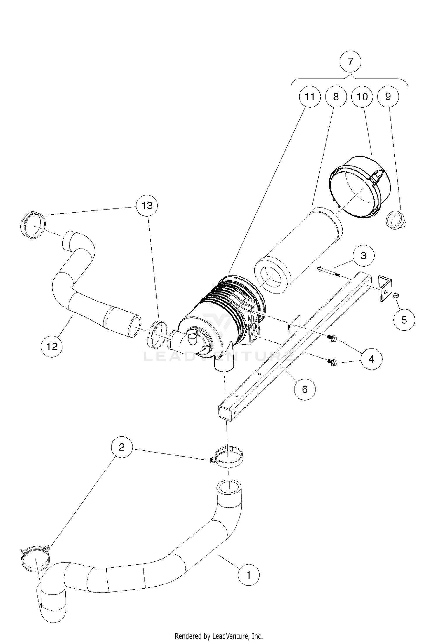 Intake Duct  And Air Box Assembly Kawasaki Gasoline Vehicles