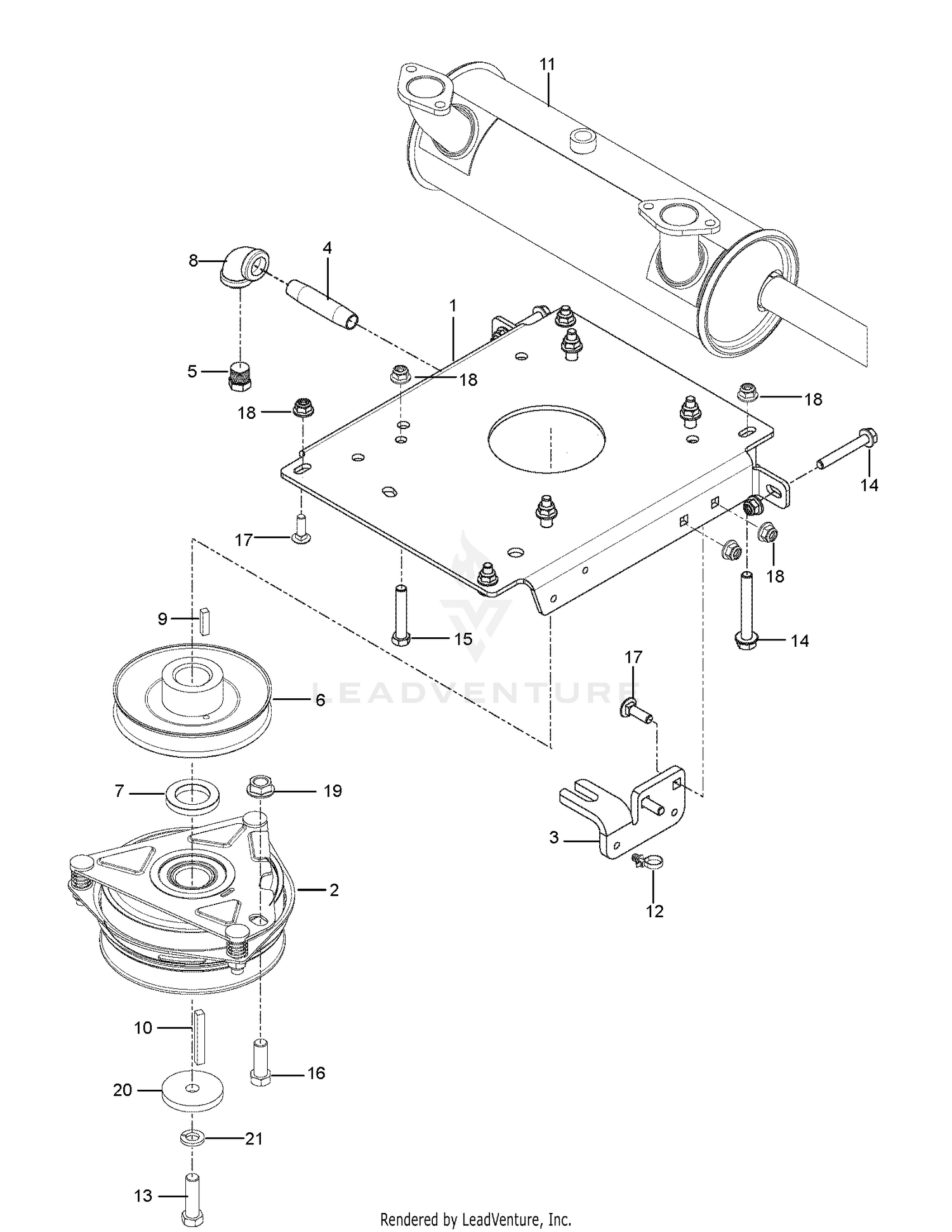 ENGINE MOUNTING, GUARDS & MUFFLER