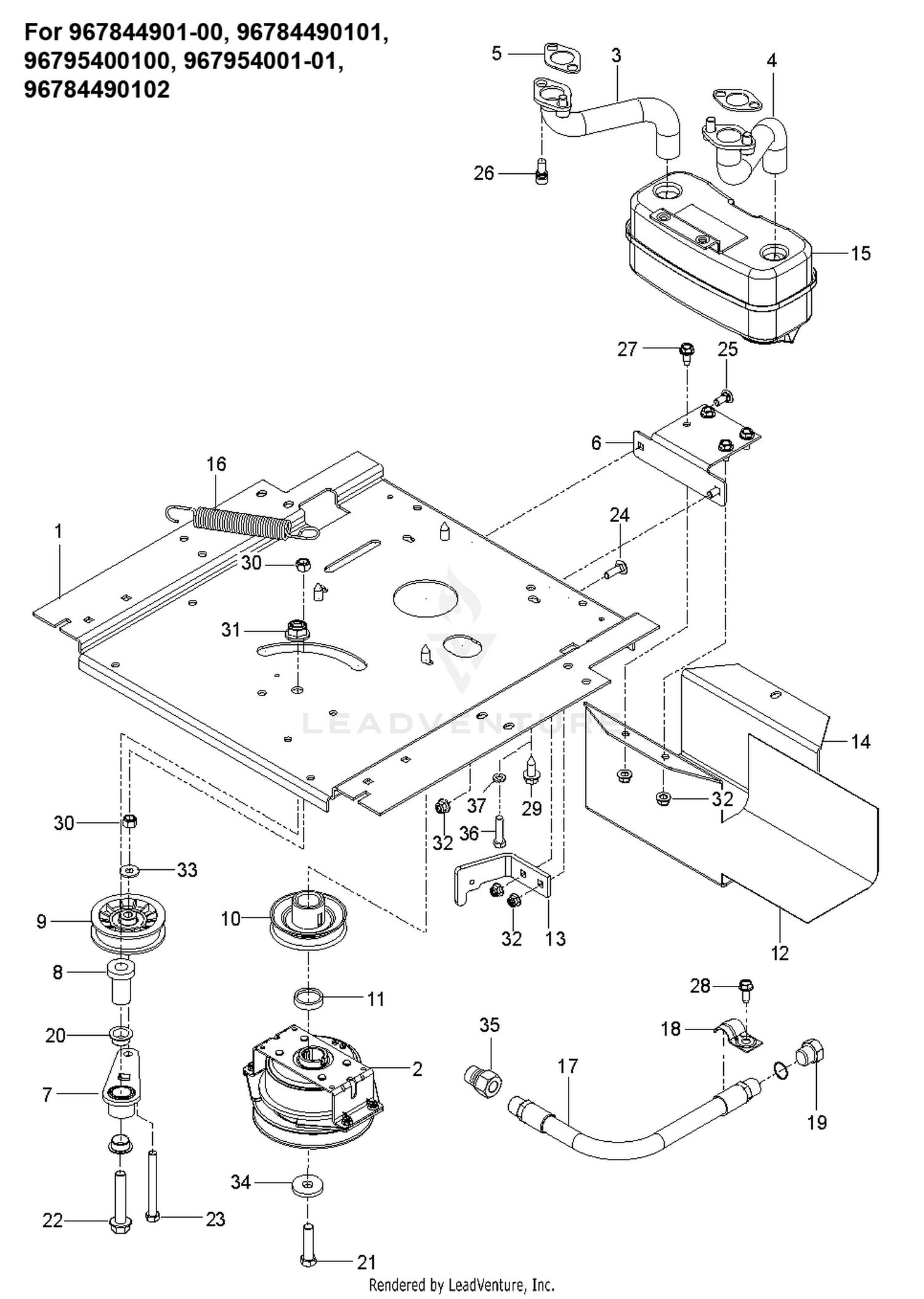 ENGINE MOUNTING, GUARDS & MUFFLER 2