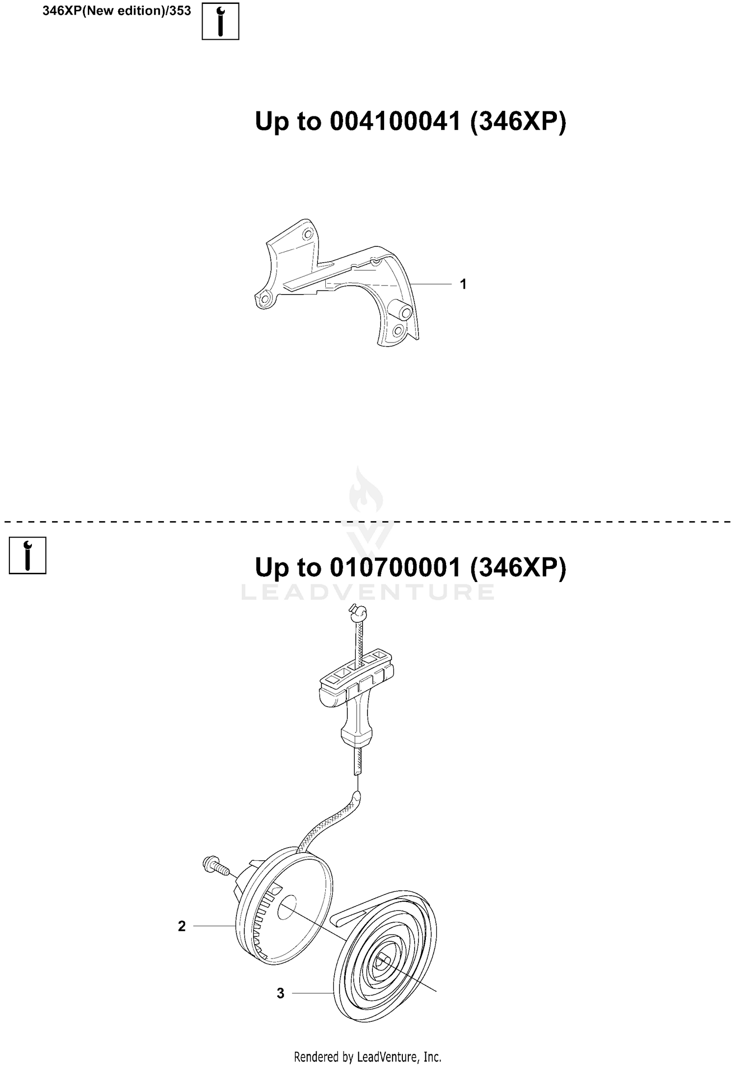 Service Variations, Chainbrake/ Recoil Pulley & Spring