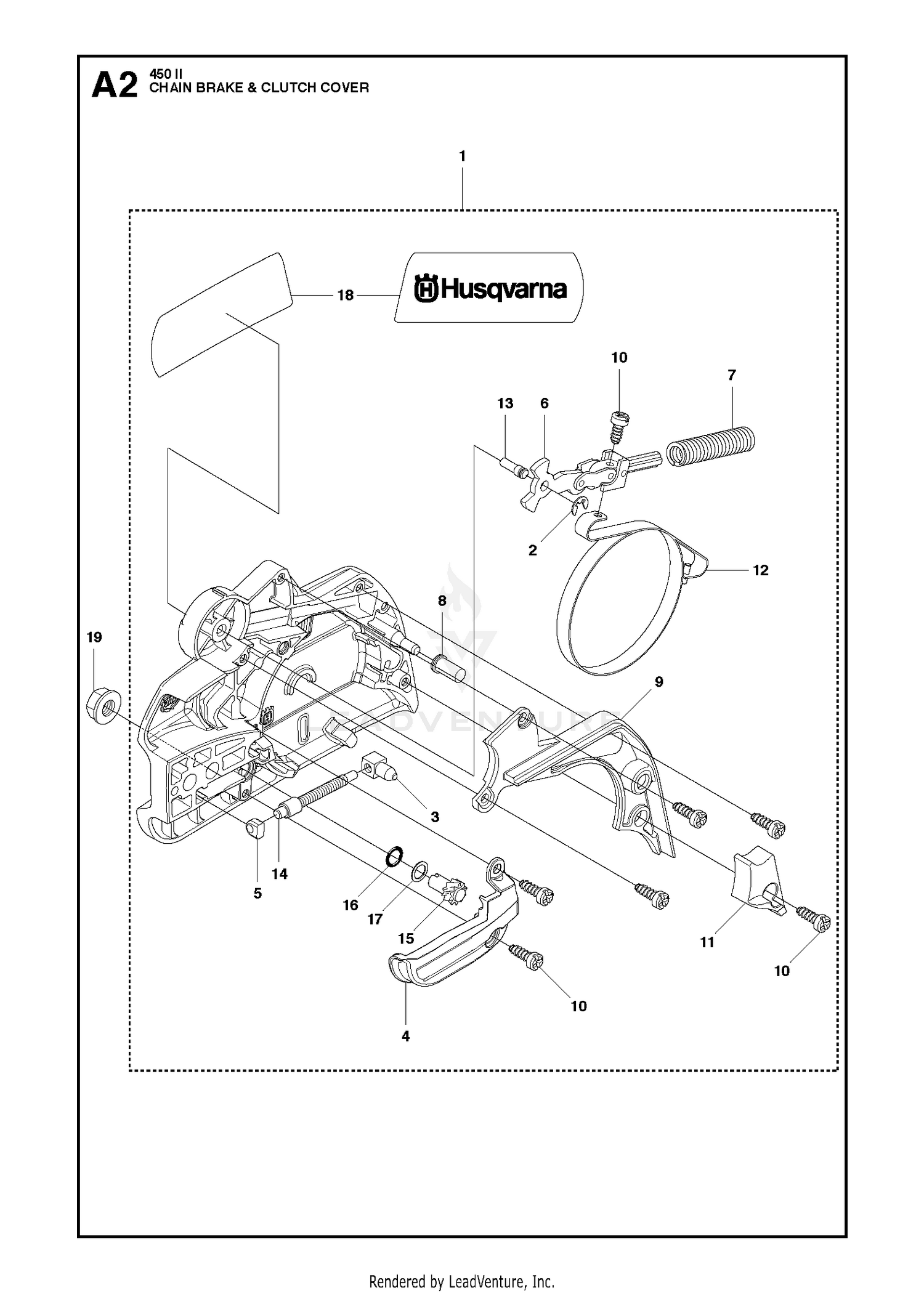 CHAIN BRAKE & CLUTCH COVER 2