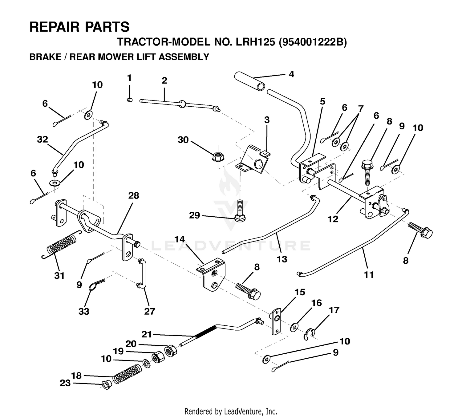 BRAKE / REAR MOWER LIFT