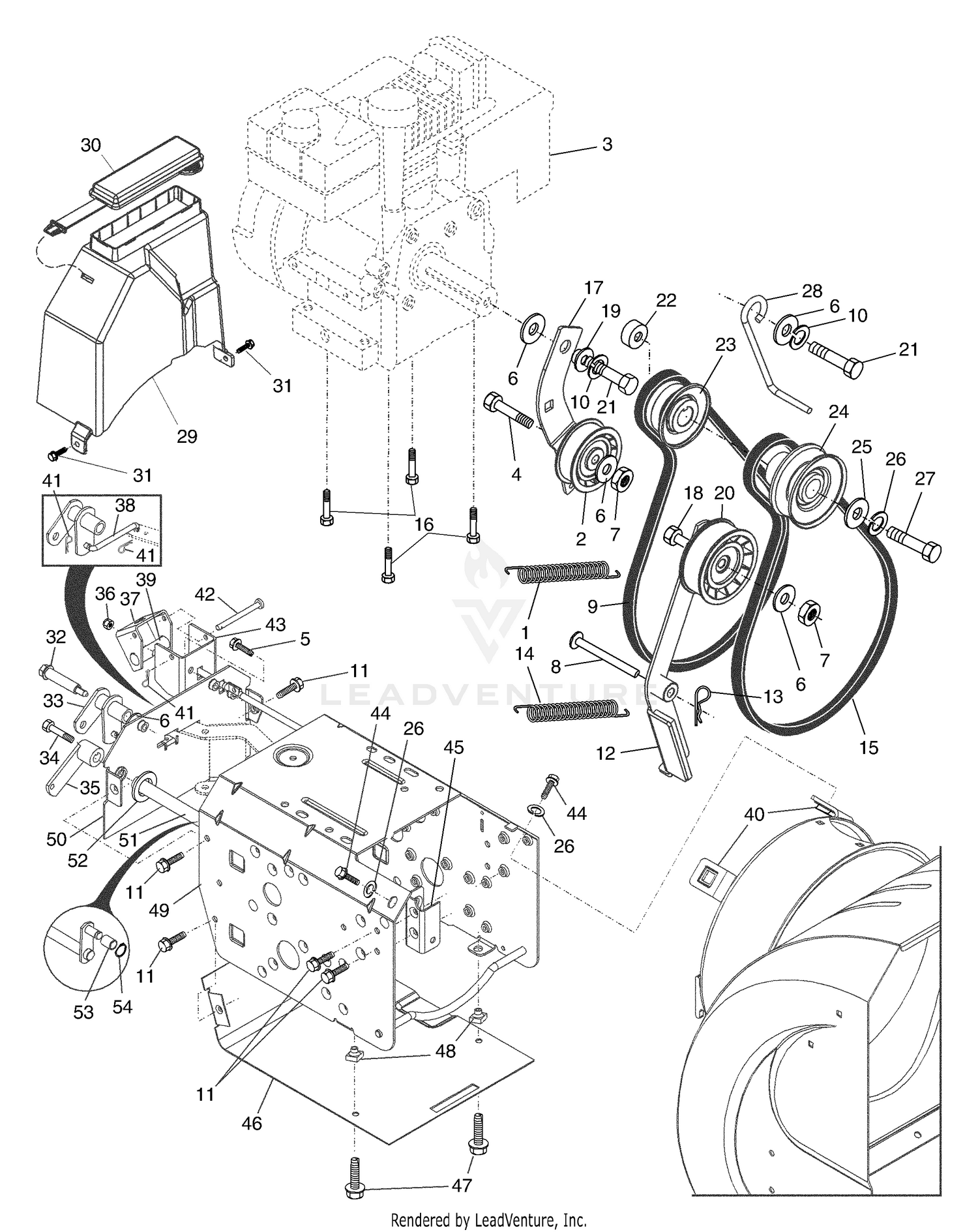 Chassis/Engine/Pulleys