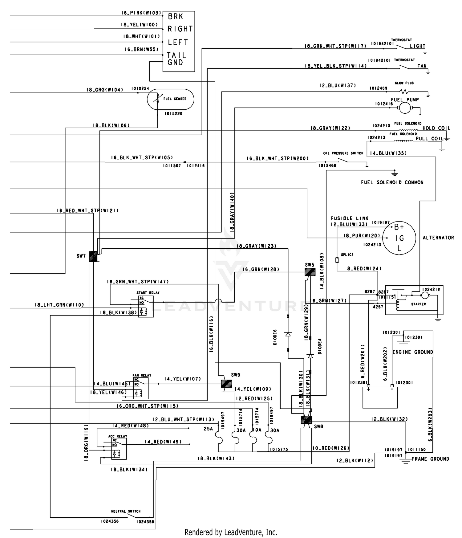 Wiring-Diesel Vehicle, Single Piece Image 2