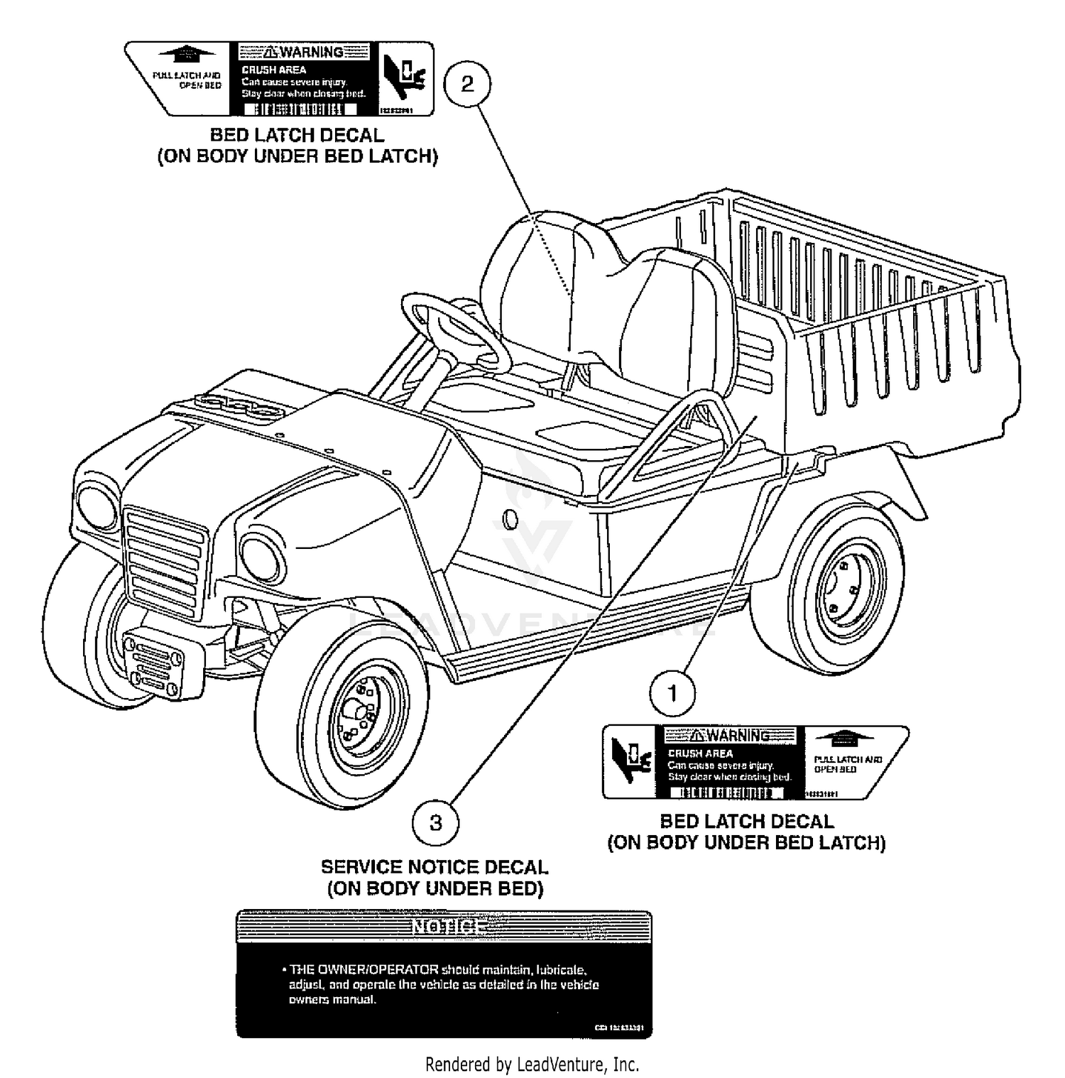 Safety Decals - Gasoline Vehicles