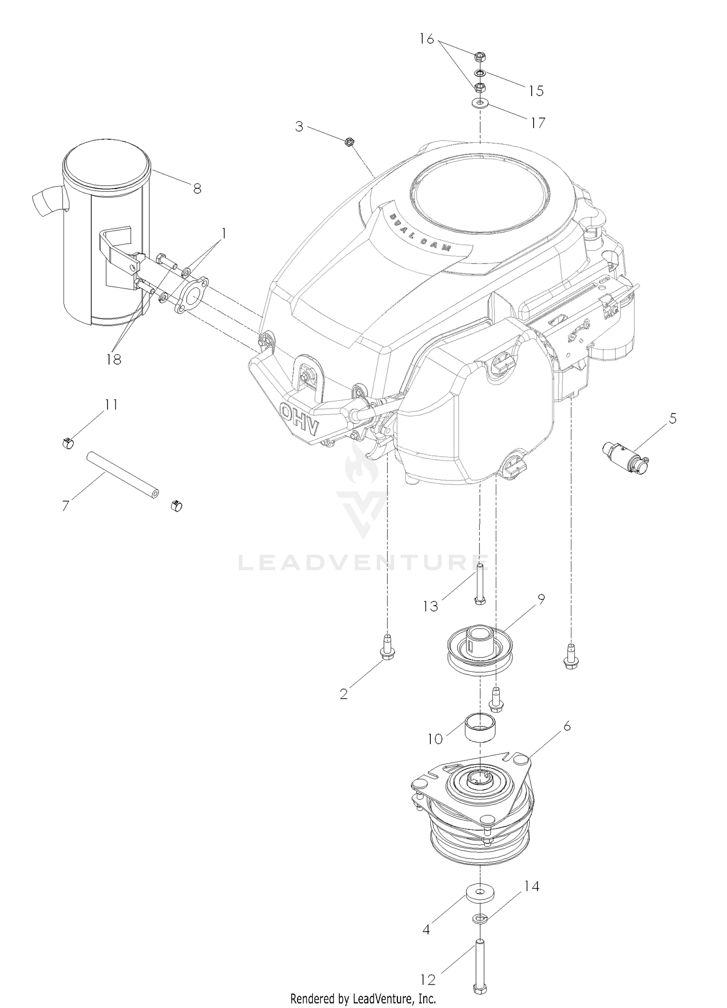 Engine Kohler 18 HP