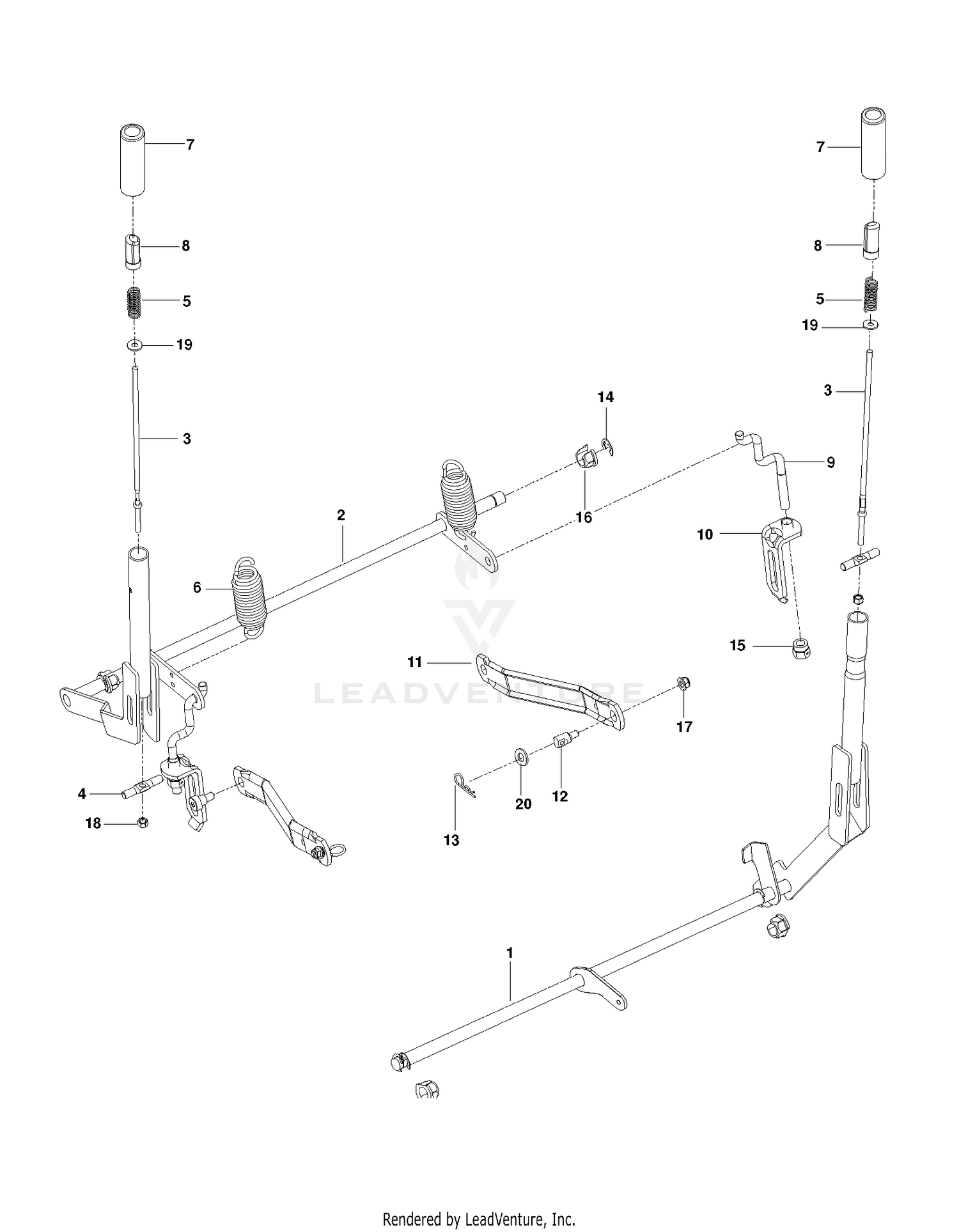 BRAKE / REAR MOWER LIFT