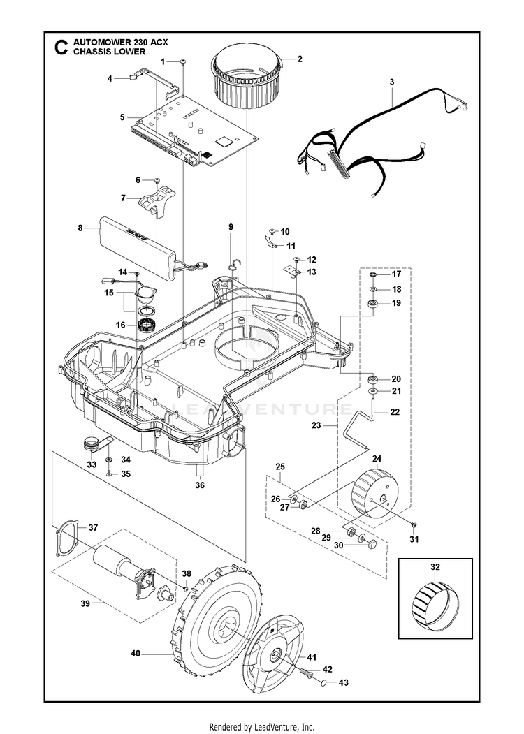 Husqvarna AUTOMOWER 230 ACX (201301) Robotic Lawn Mowers PartsWarehouse