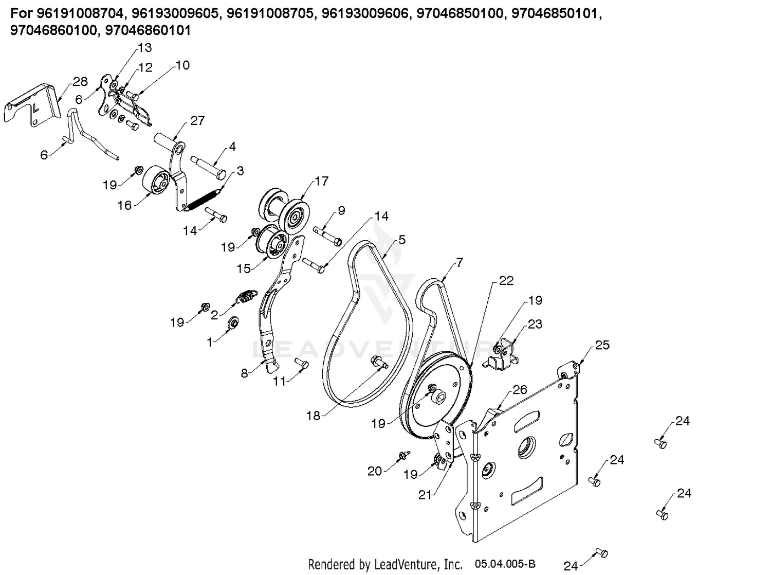 CHASSIS, ENGINE & PULLEYS 4