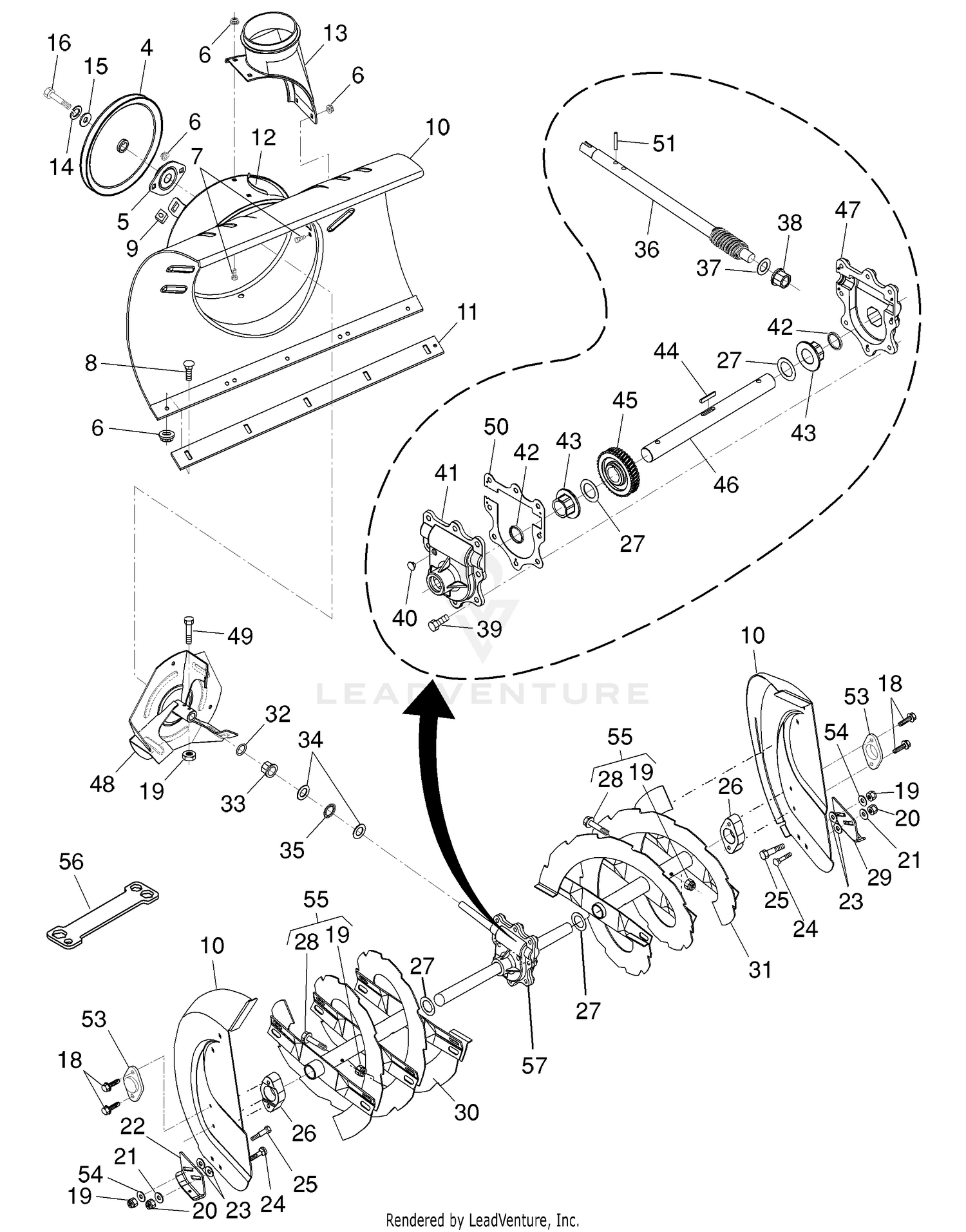 Auger Housing / Impeller Assembly