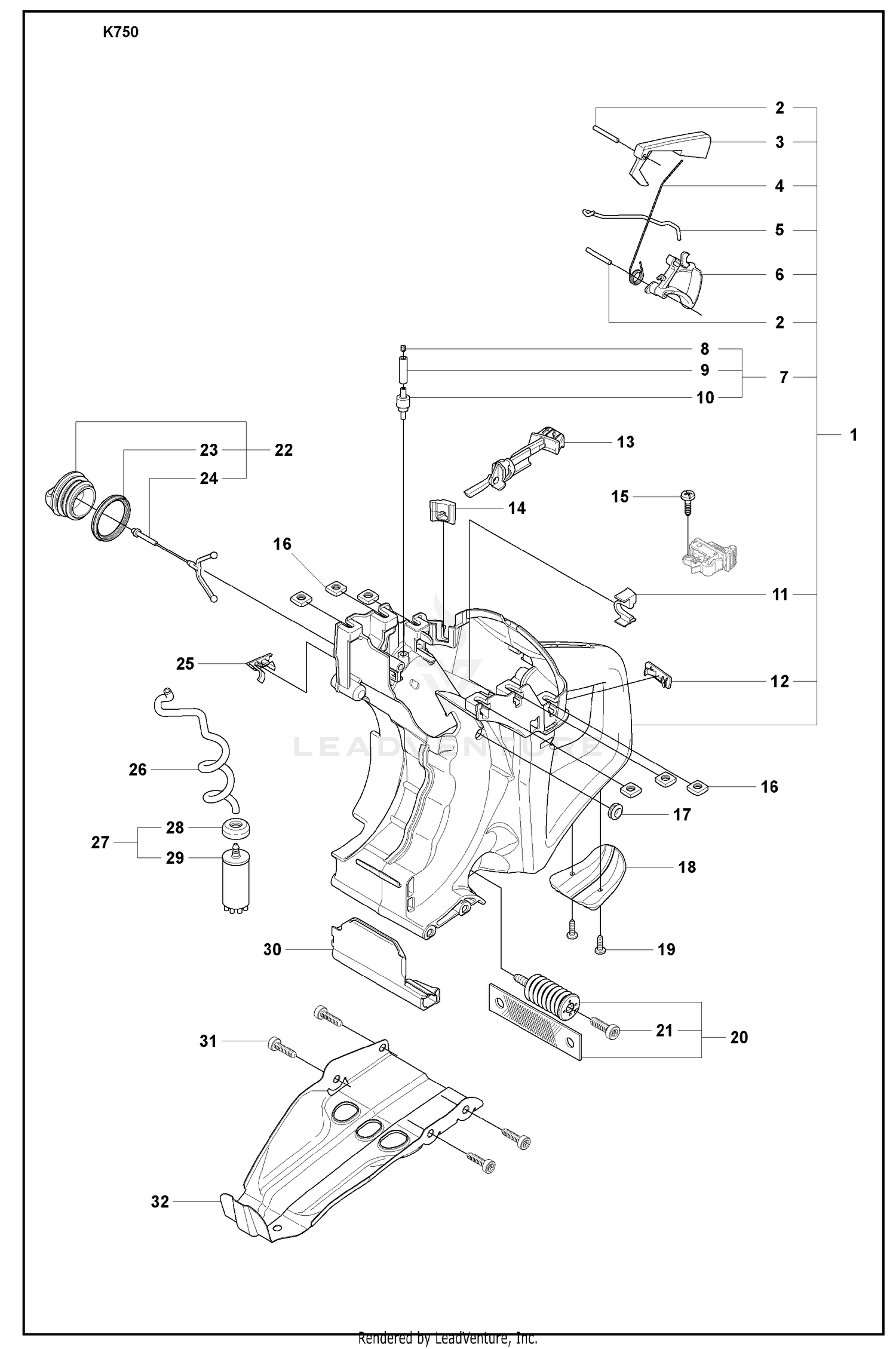 Fuel Tank & Handle