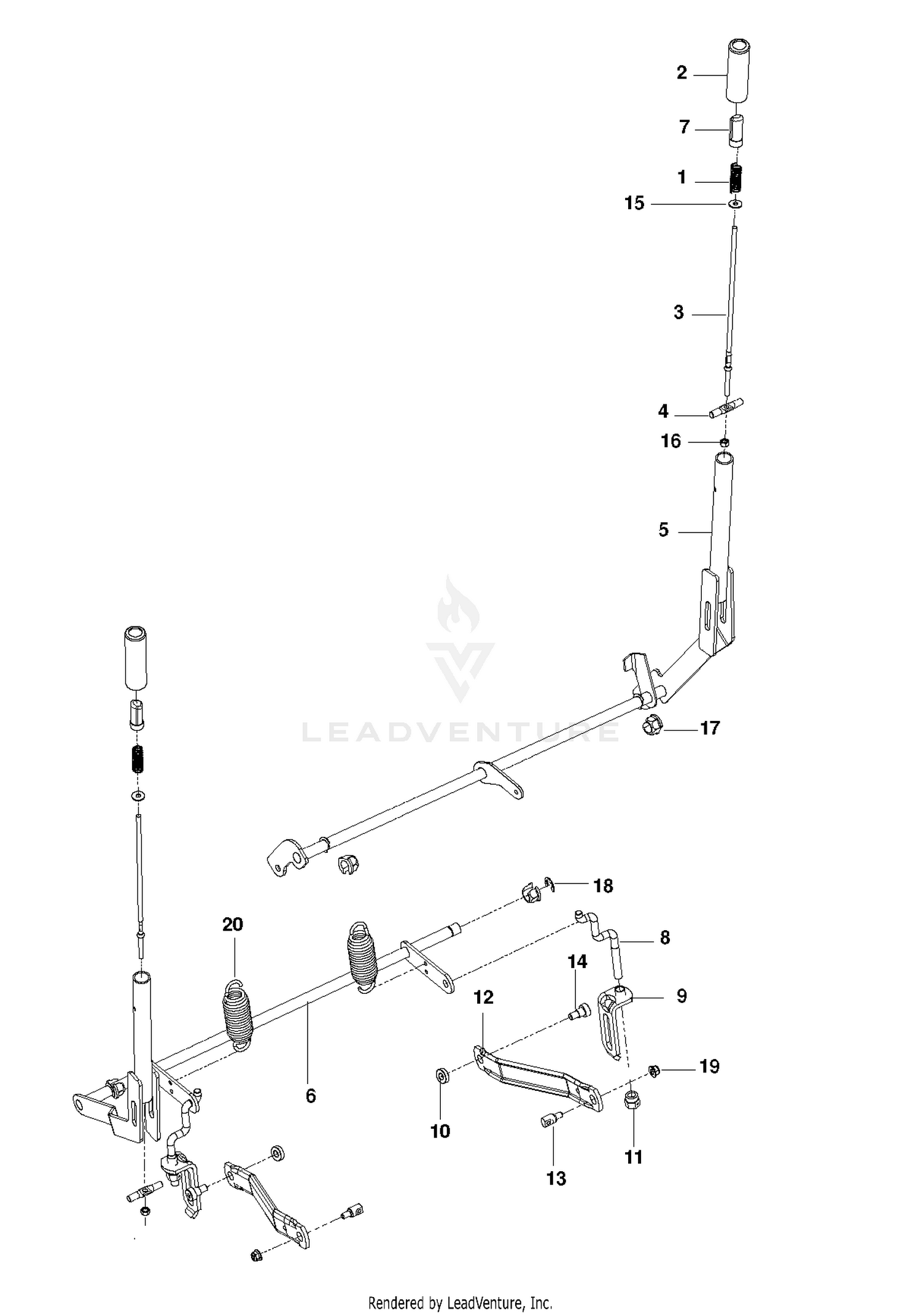 BRAKE / REAR MOWER LIFT