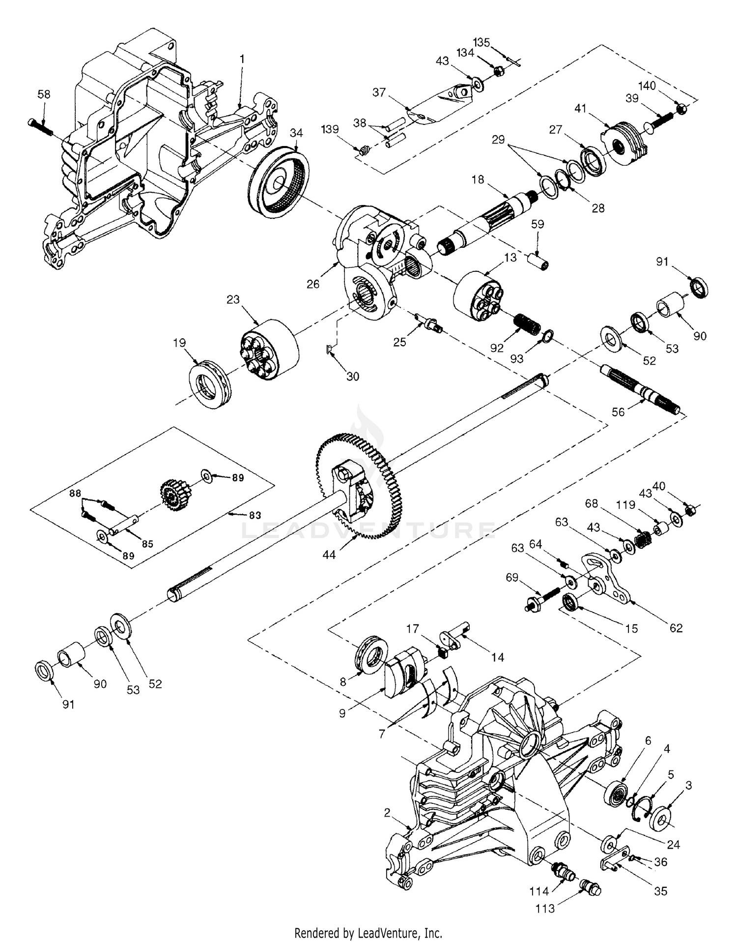 Hydro Gear Transaxle - Model Number 319-0650