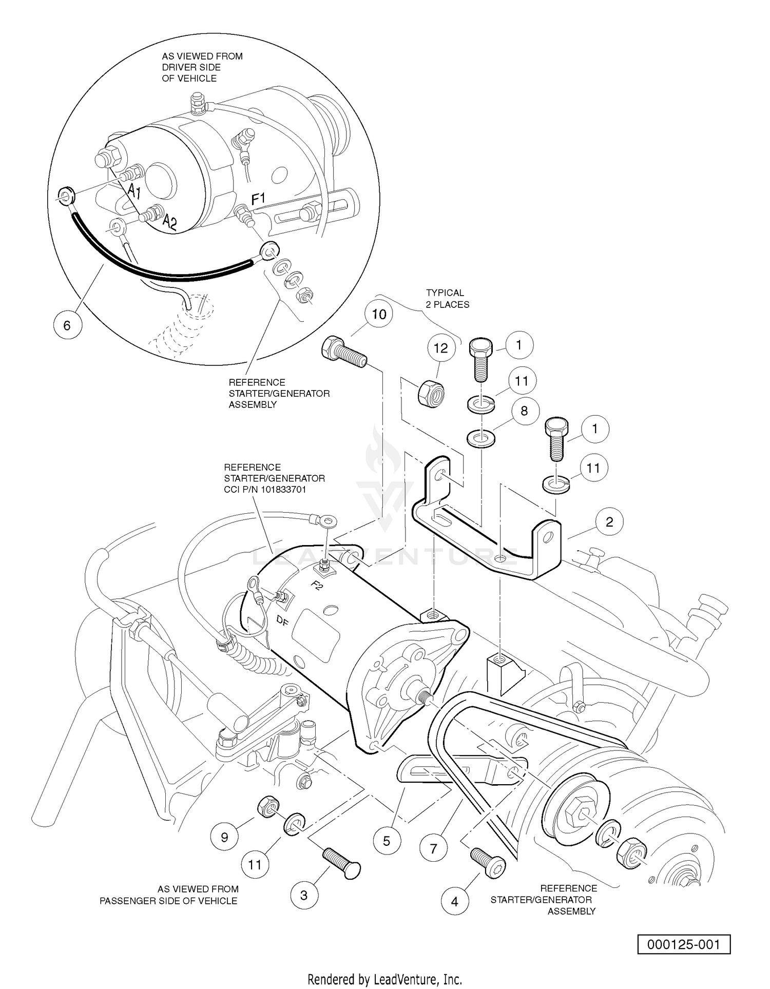STARTER/GENERATOR MOUNTING