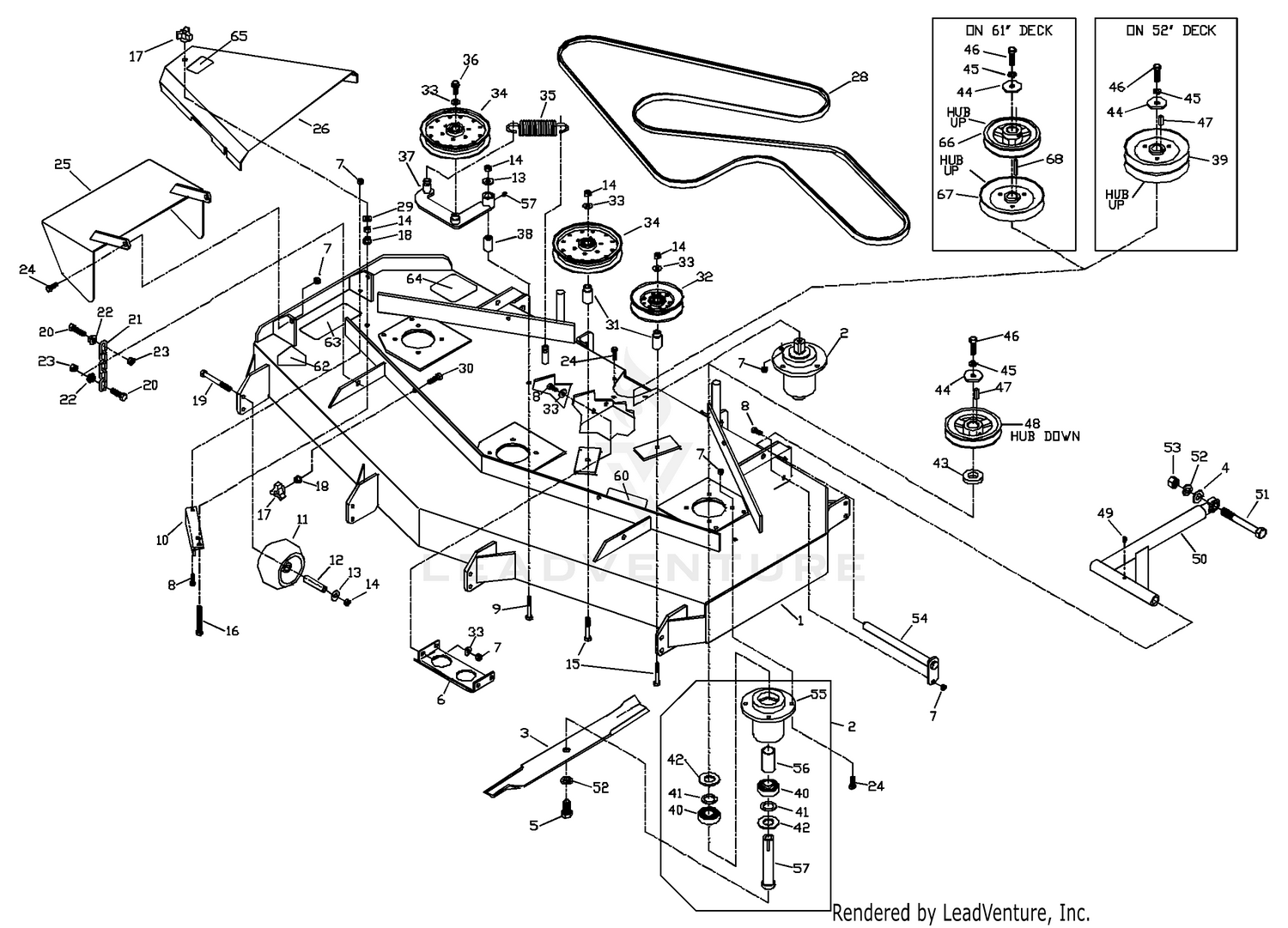 52" & 61" Deck Assembly