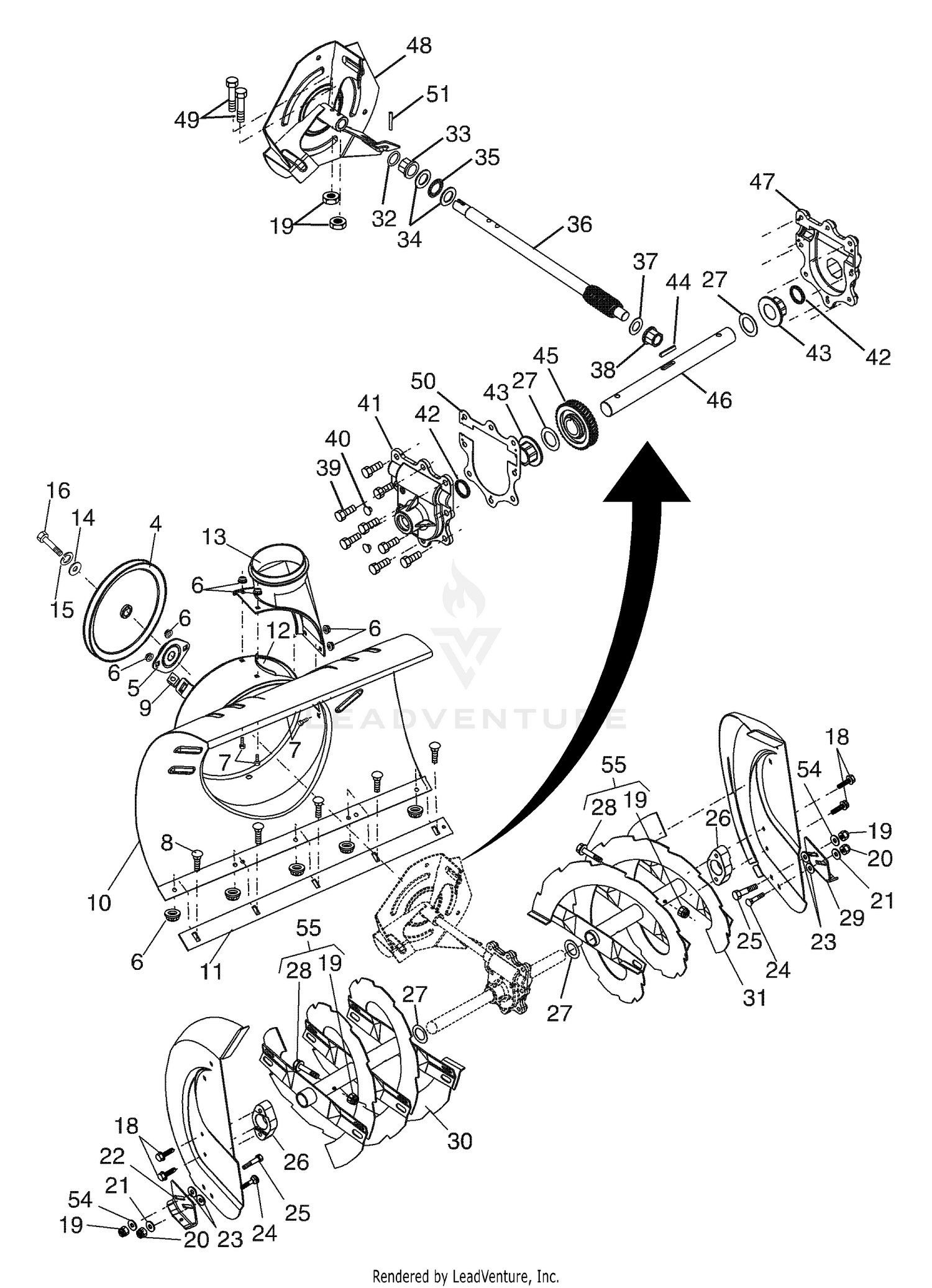 Auger Housing / Impeller Assembly