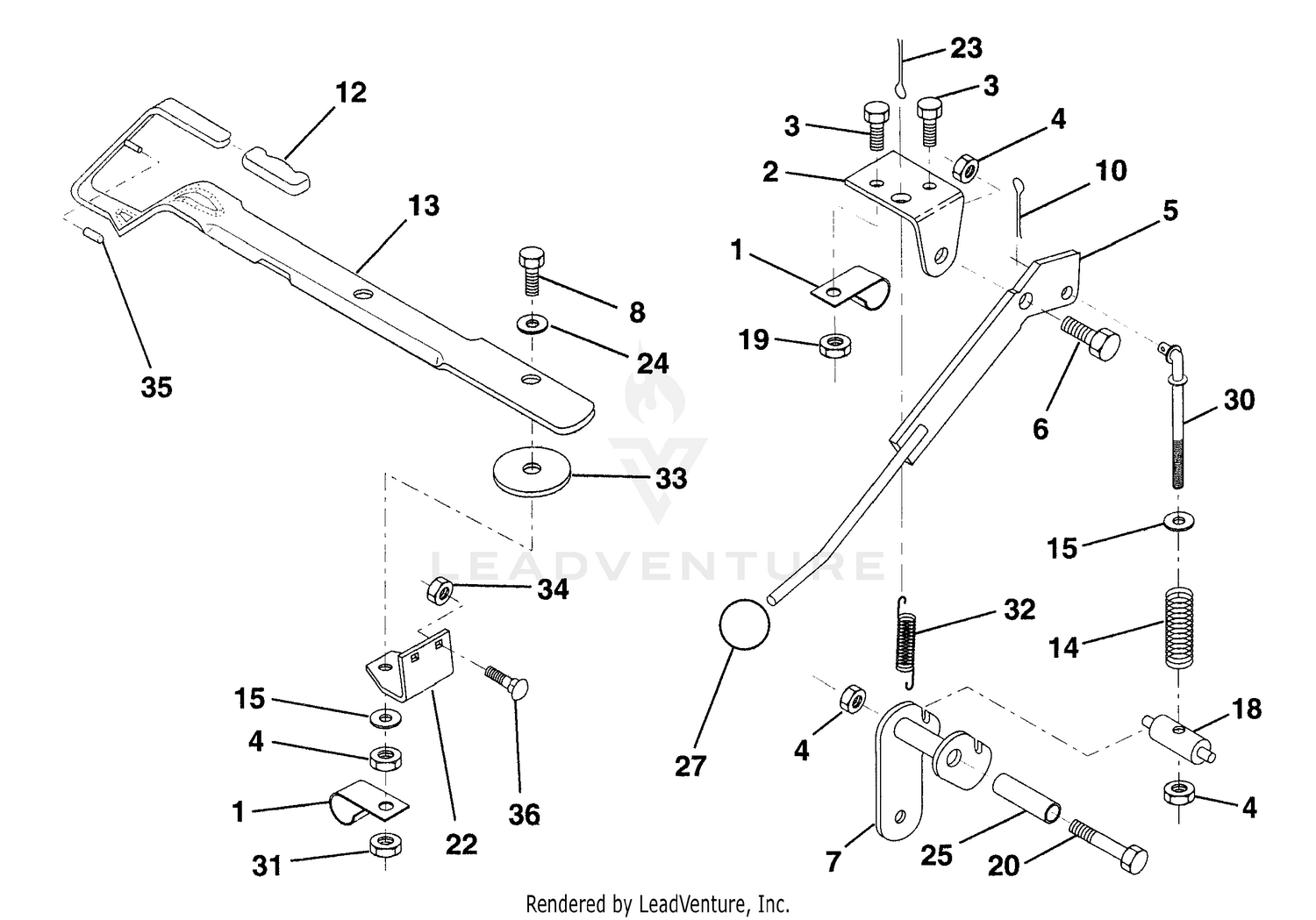 Mower Lift Lever