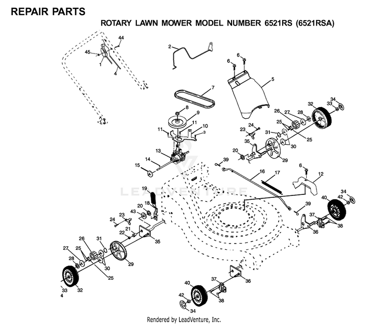 Husqvarna 6521 RS - 6522 RR A (2001-01) Walk Behind Mower | Partswarehouse